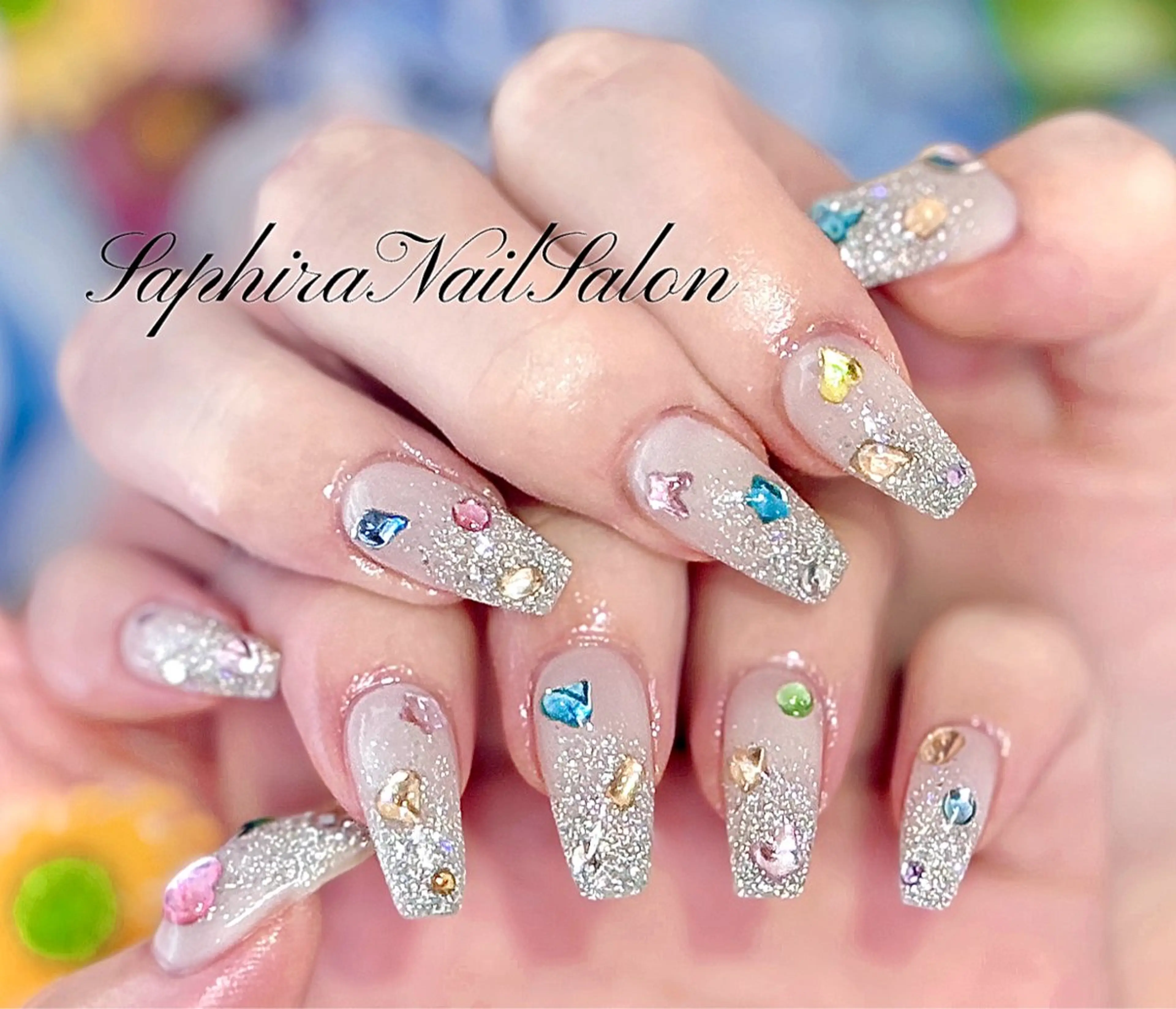 カラー ハンドネイル Saphiraネイル サロン錦糸町のネイルデザイン