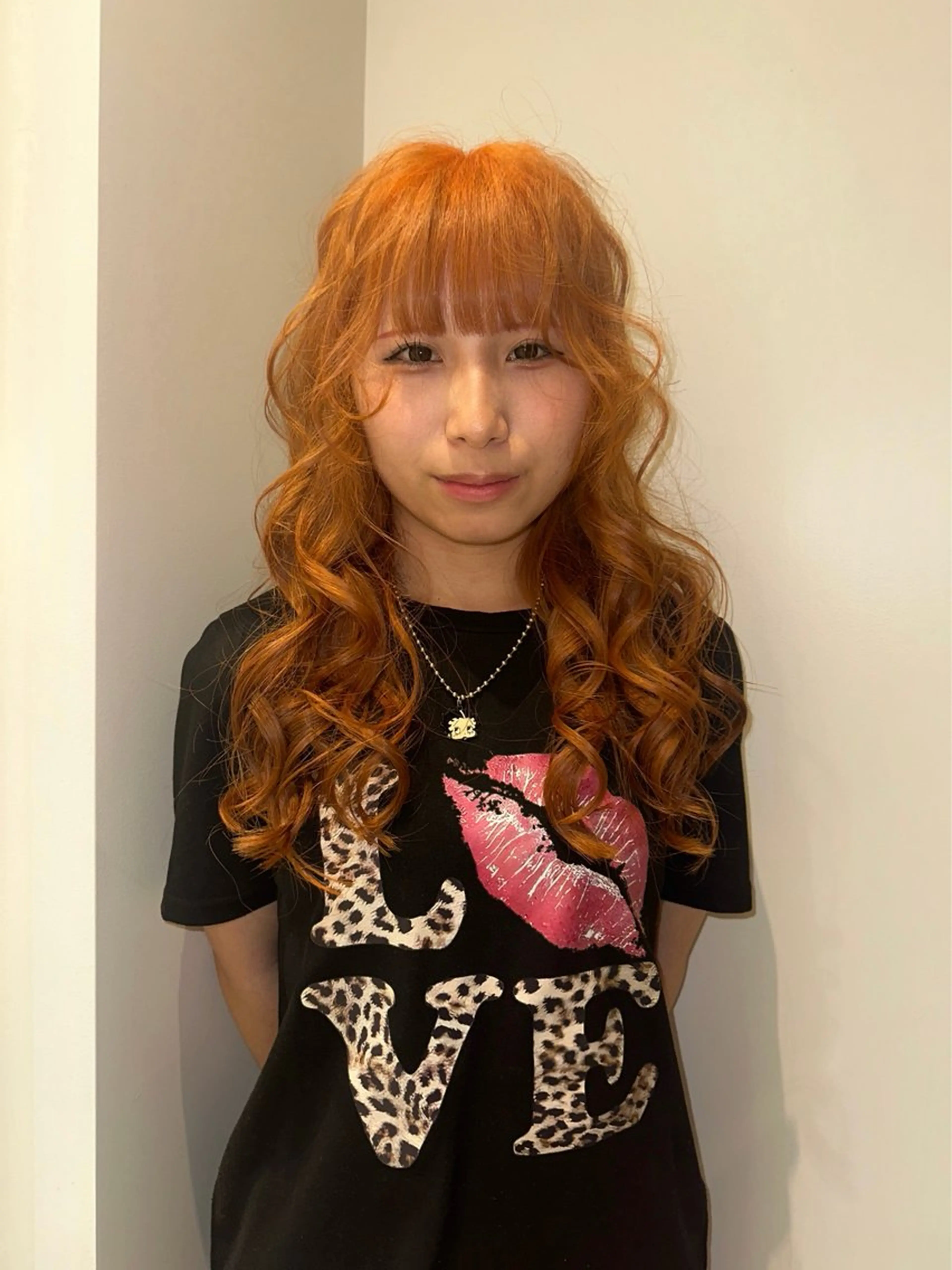 ロング カラー カット ヘアカラー 崎久保 優菜のヘアスタイル