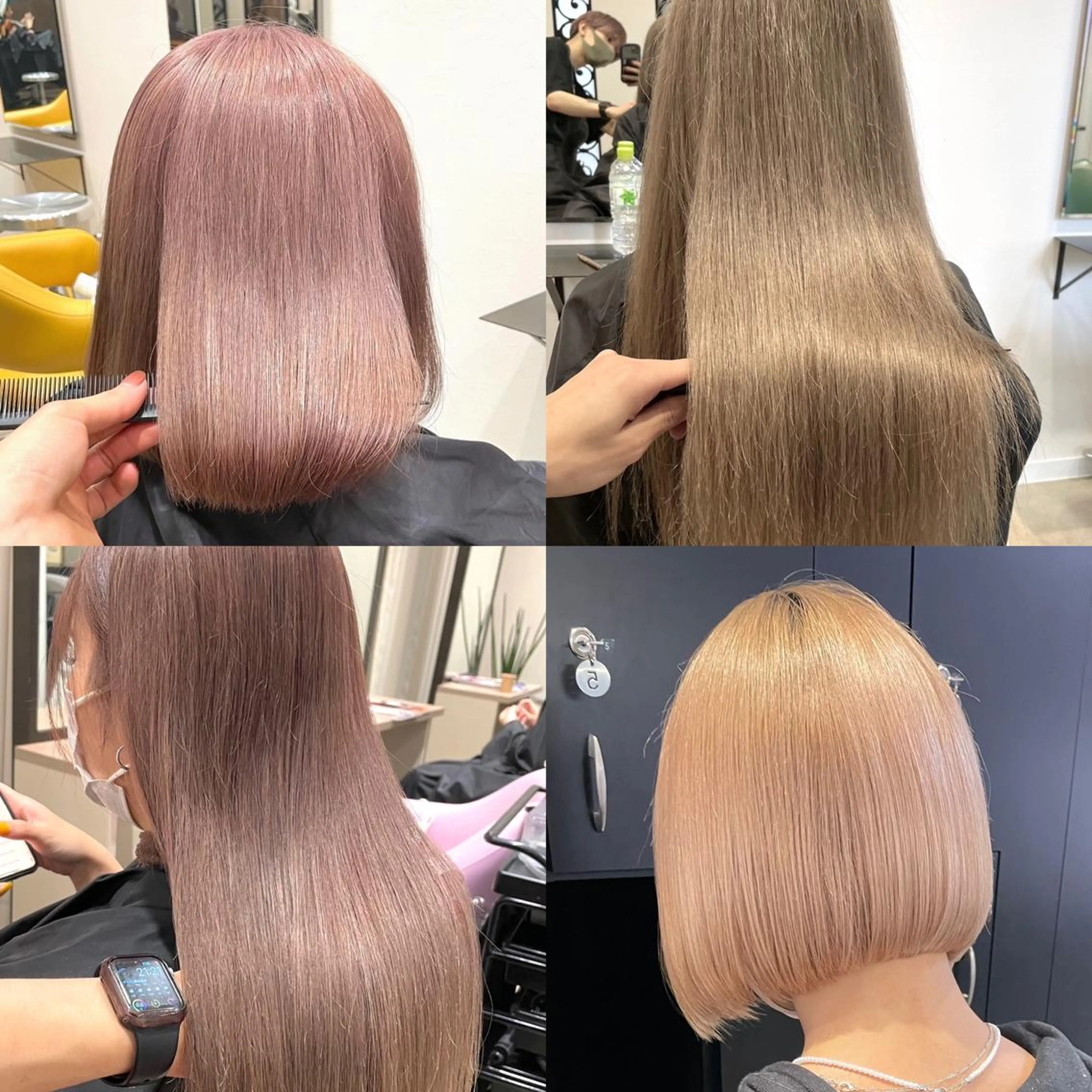 ロング カラー ヘアアレンジ メンズ 🧸ハイトーン🧸 ゆっきー🧸のヘアスタイル