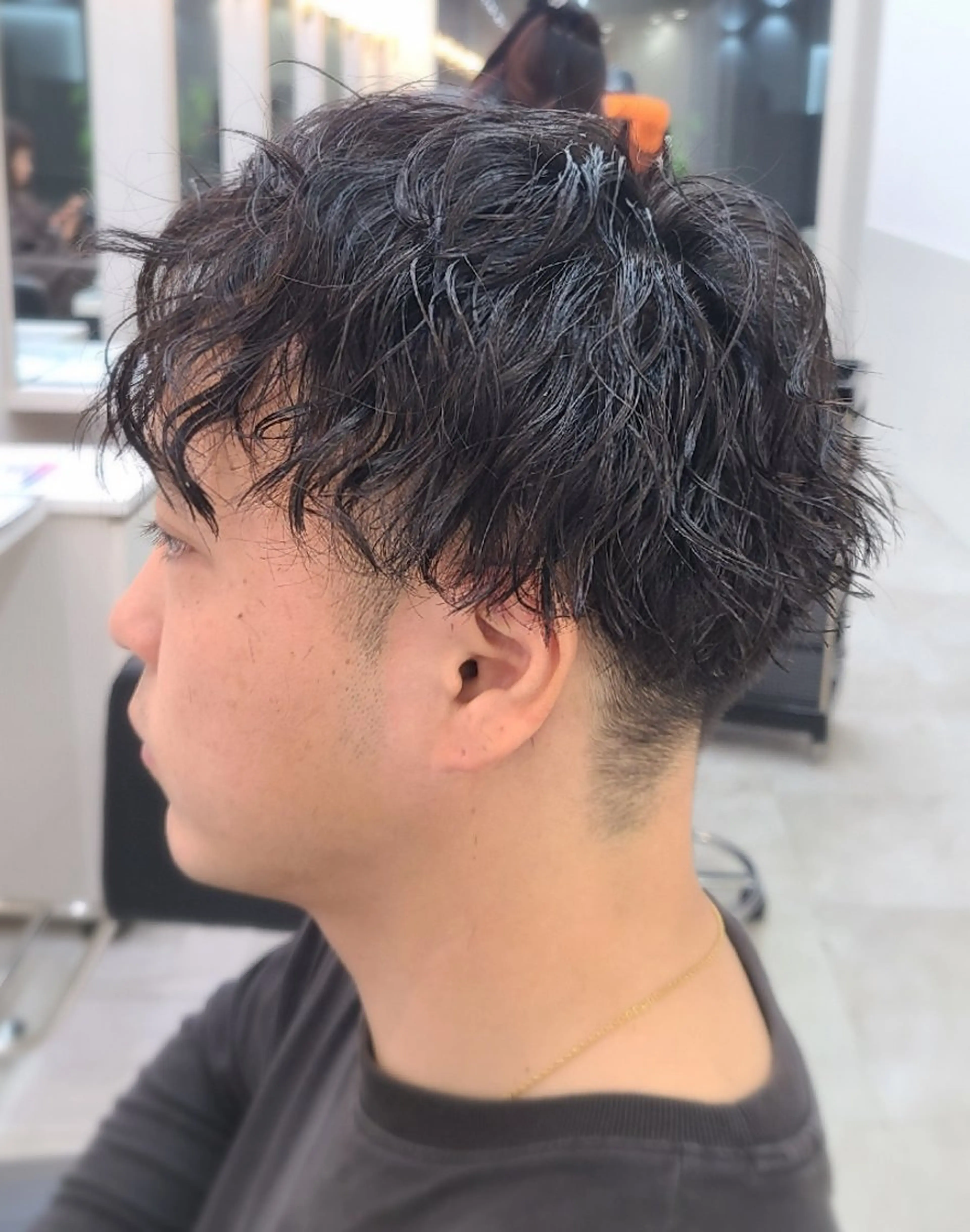 ショート パーマ メンズ メンズパーマ カット パーマ 桐島 令奈のヘアスタイル