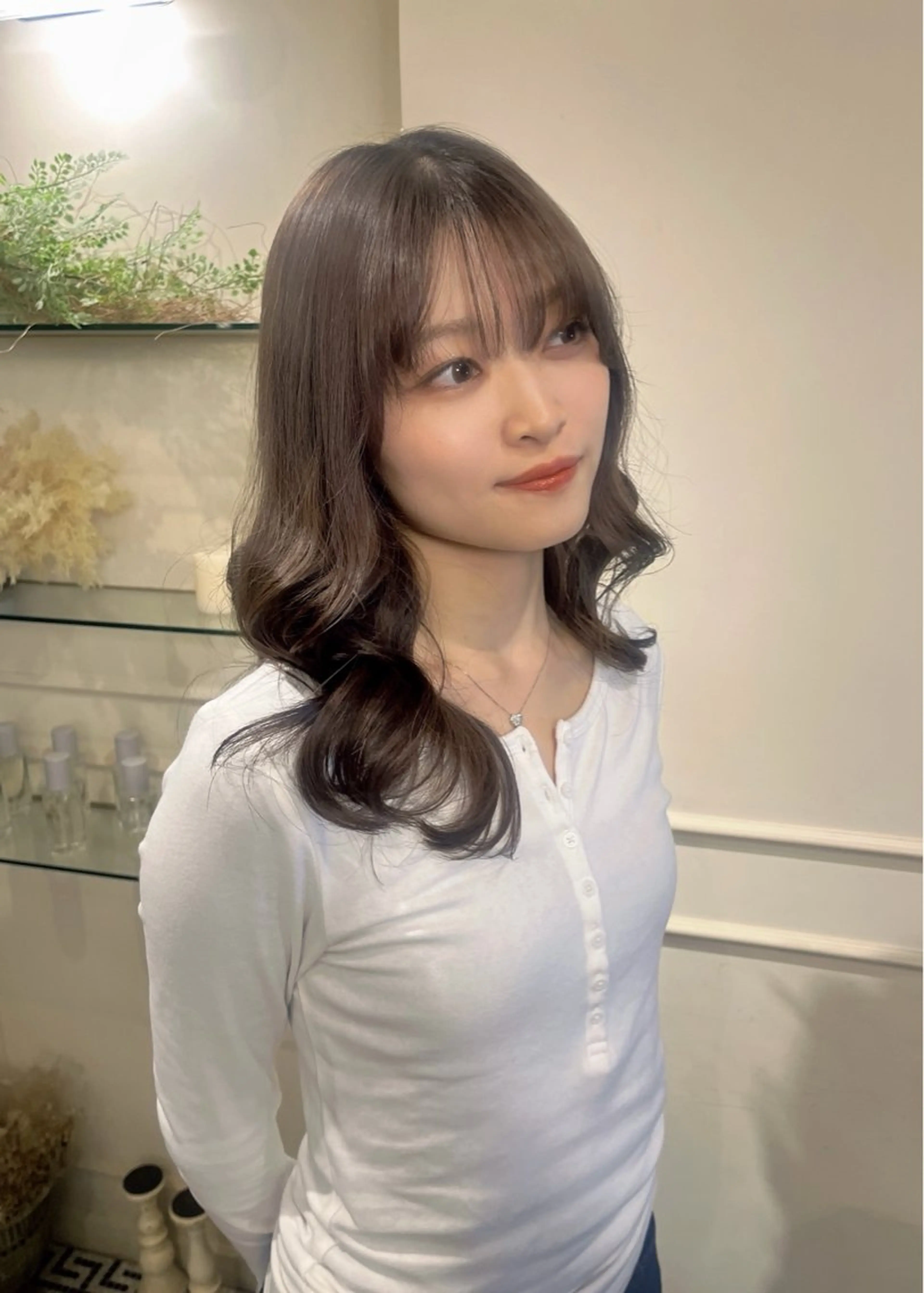 ミディアム カラー ブラウンカラー 透明感カラー ヘアカラー 美咲🤎 /艶カラー /ハイライトカラーのヘアスタイル