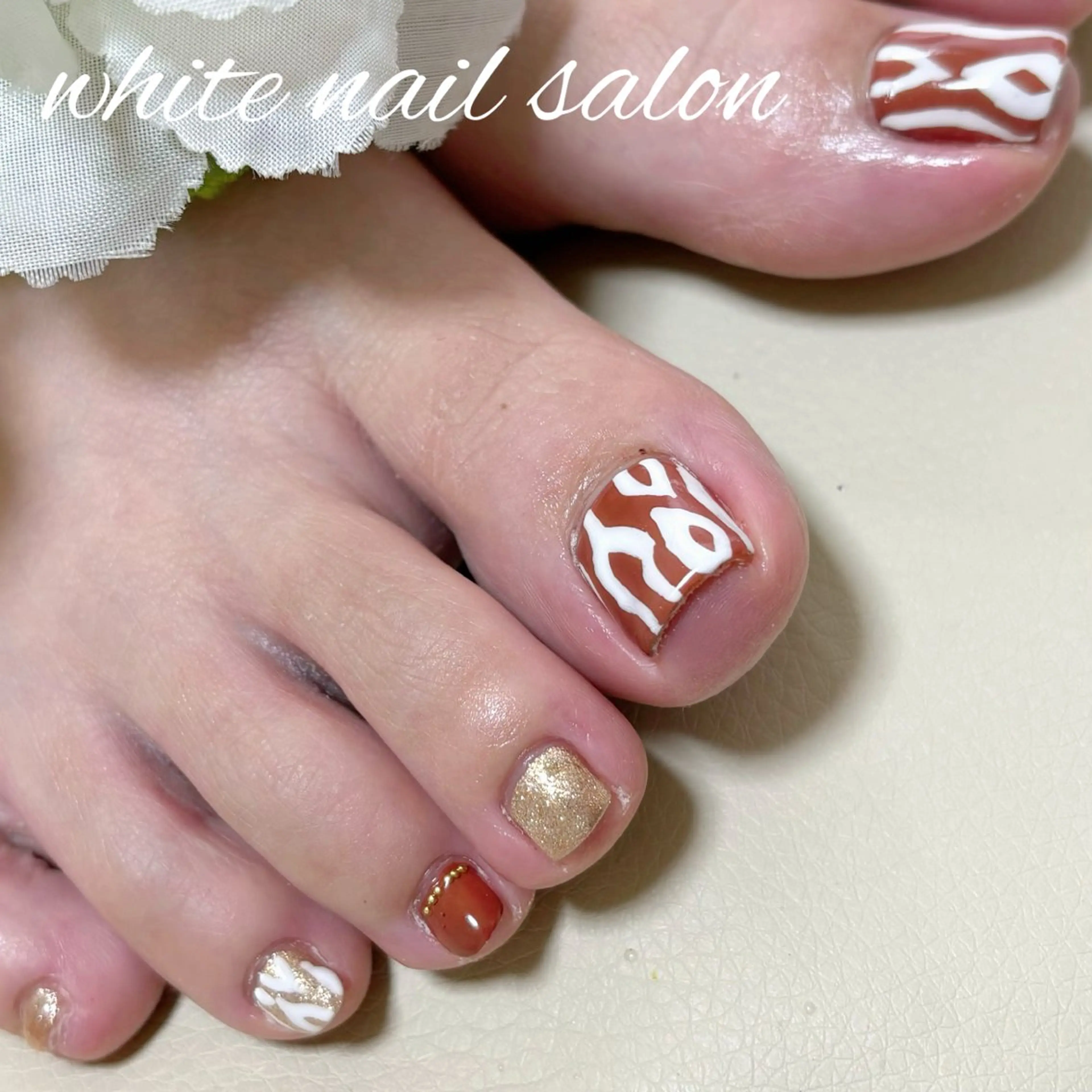 ネイル 持ち込み ホワイト フットネイル white nail salonのネイルデザイン