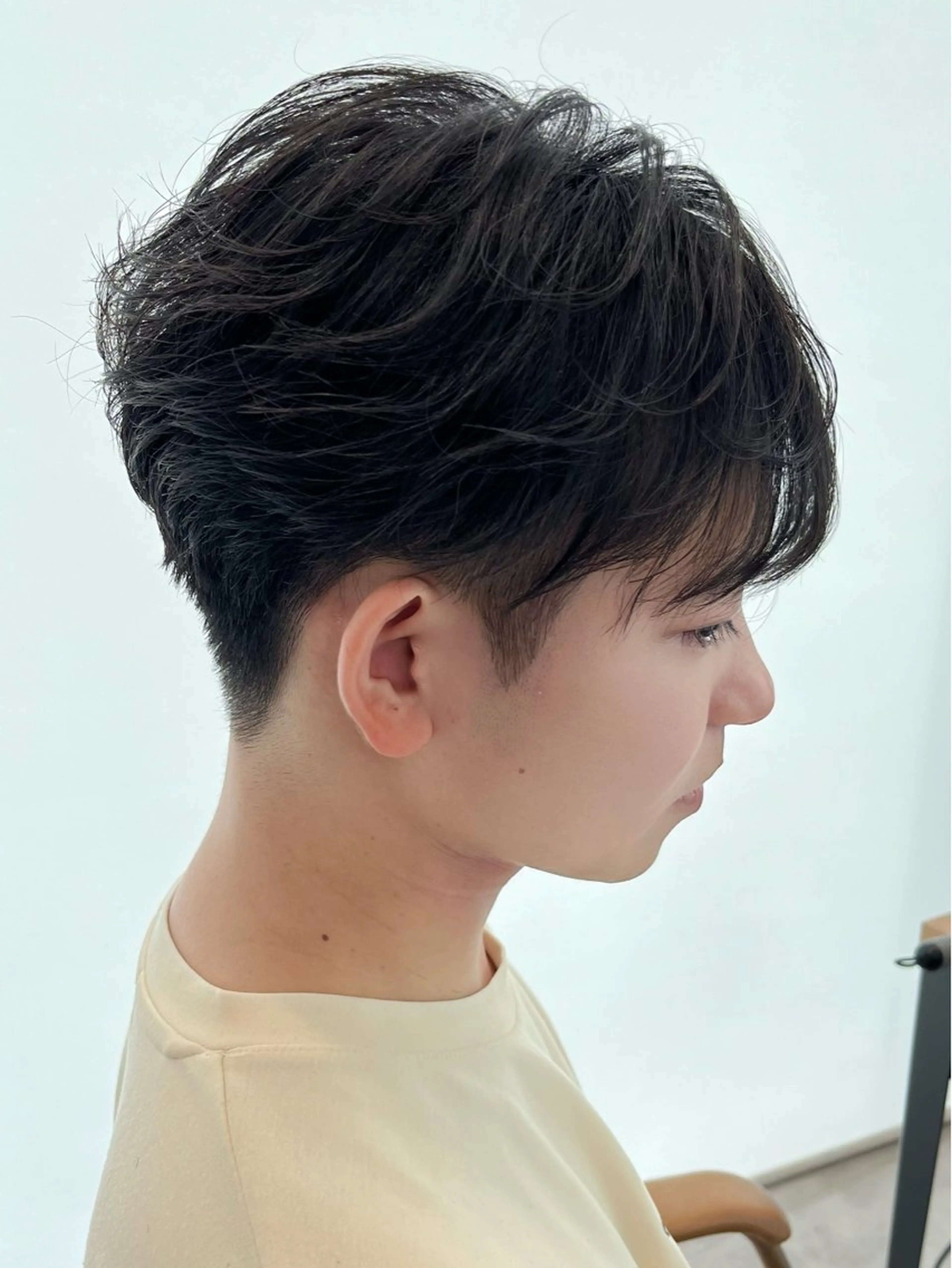 ショート シースルーバング YUZUKI／ 韓国風／メンズカットのヘアスタイル