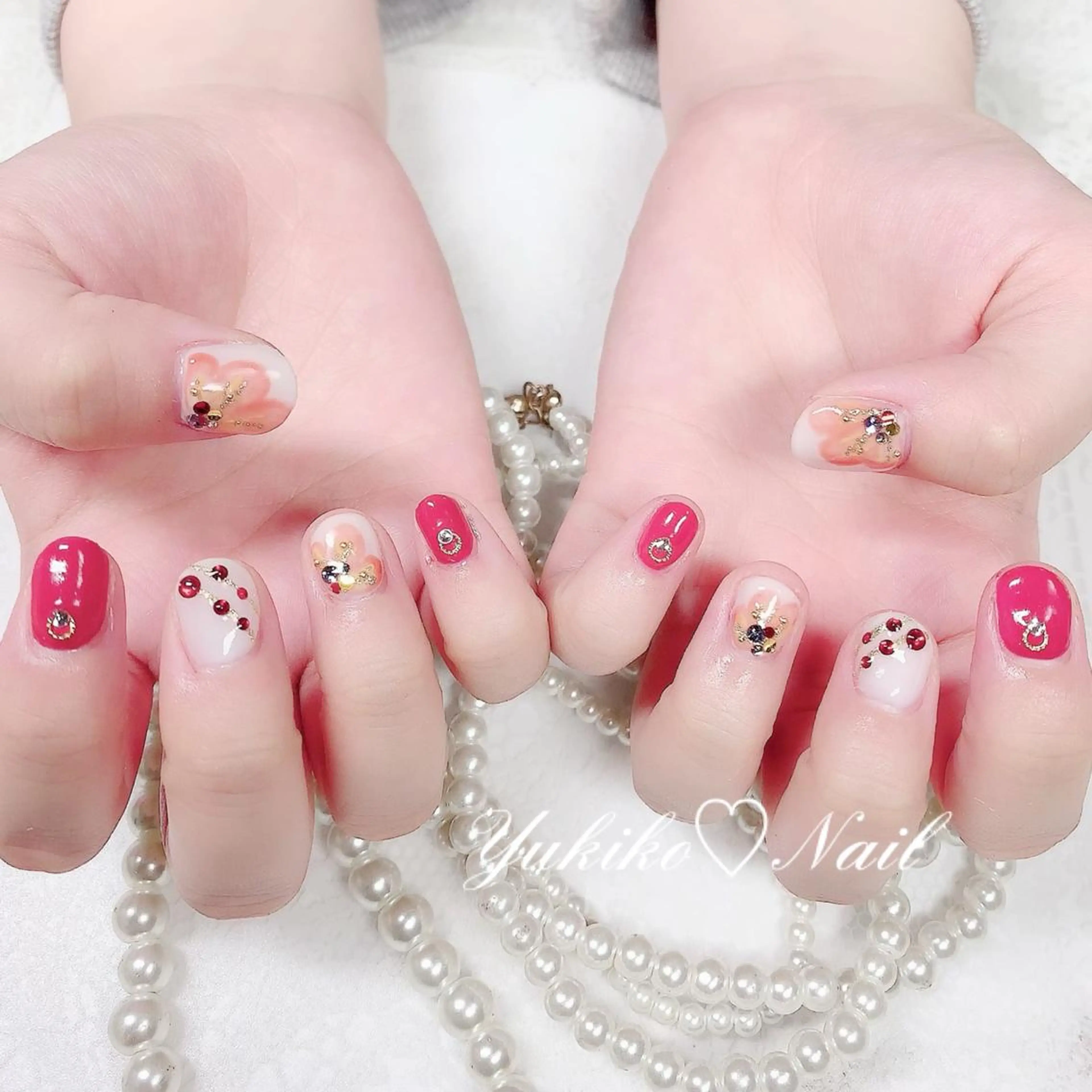 ネイル 成人式 持ち込み ユキコ ネイルのネイルデザイン