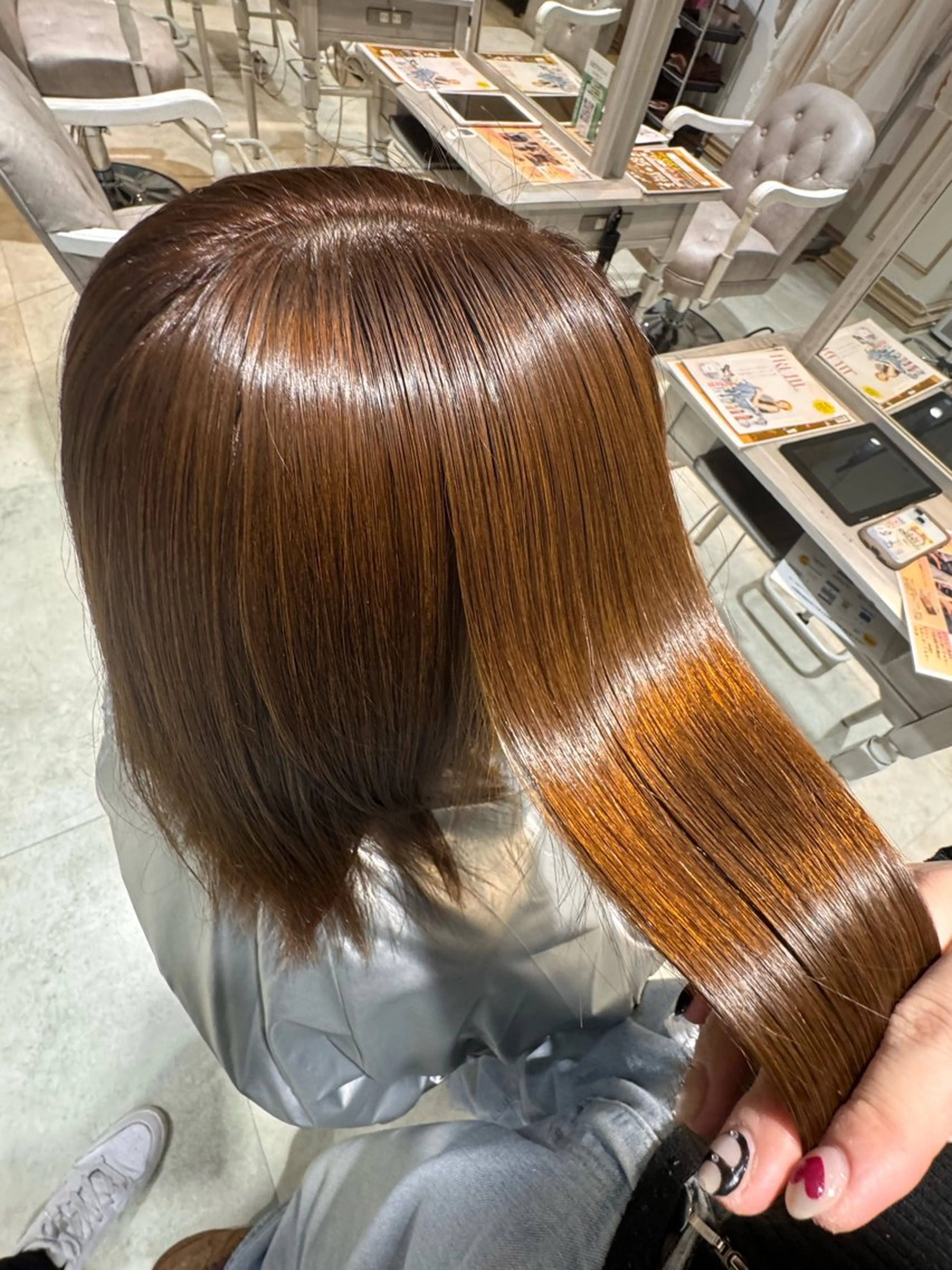 ロング カラー カット 縮毛矯正 トリートメント 浦野 龍太のヘアスタイル