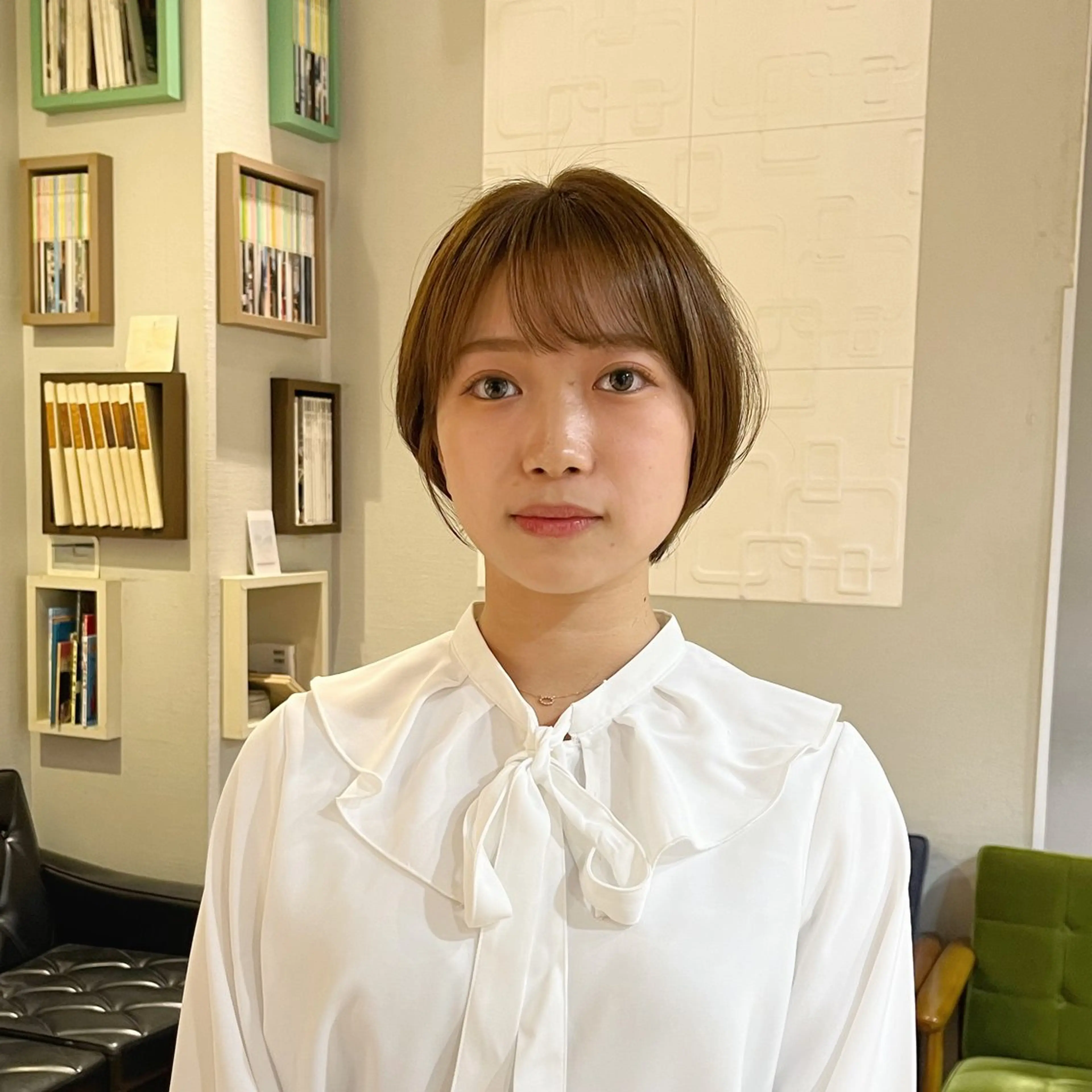 ショート ショートボブ ボブ ショートヘア かわい りほのヘアスタイル