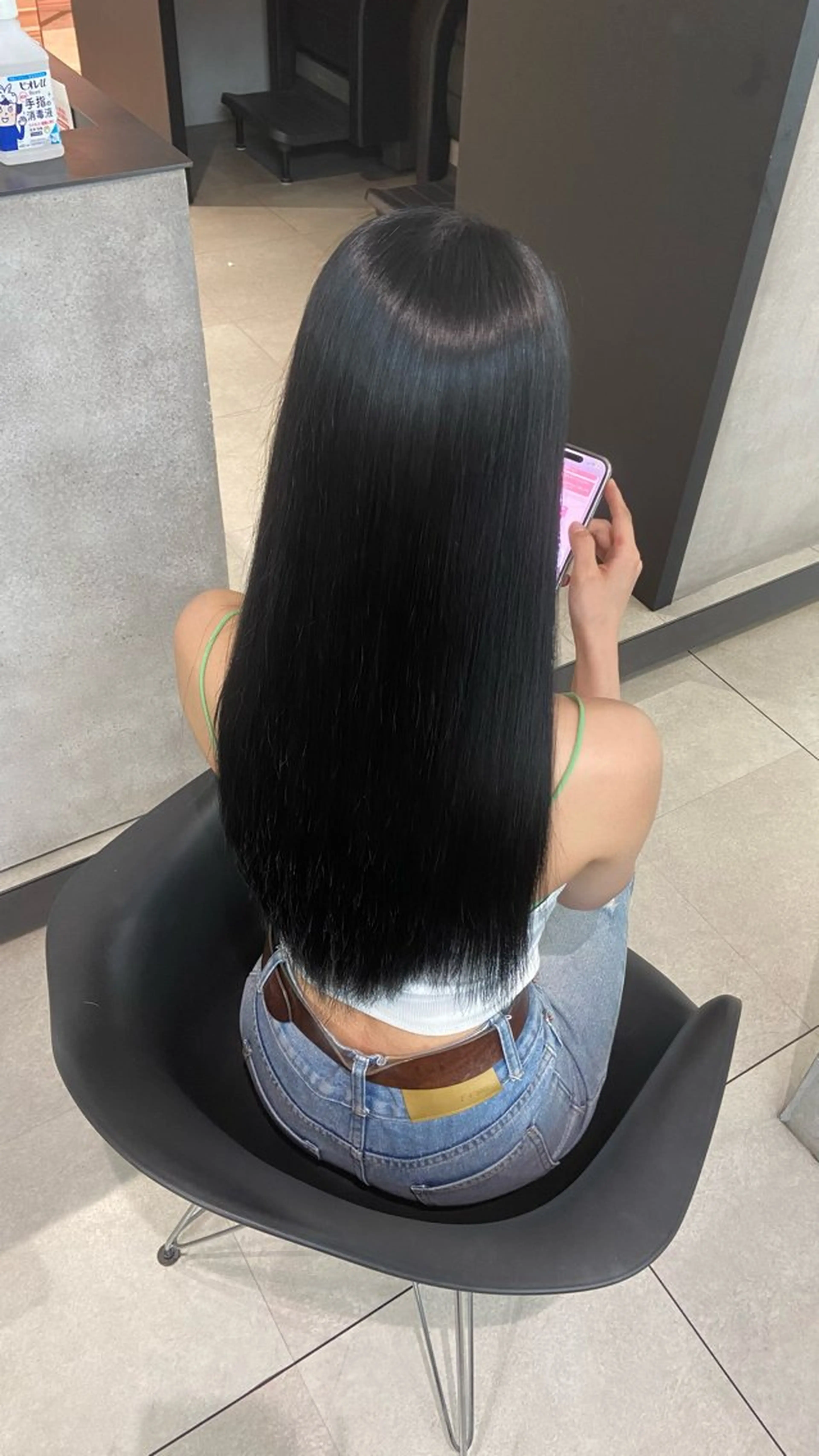 ロング カラー 黒髪 ヘアカラー 大阪 梅田/ ハイトーン/エクステのヘアスタイル