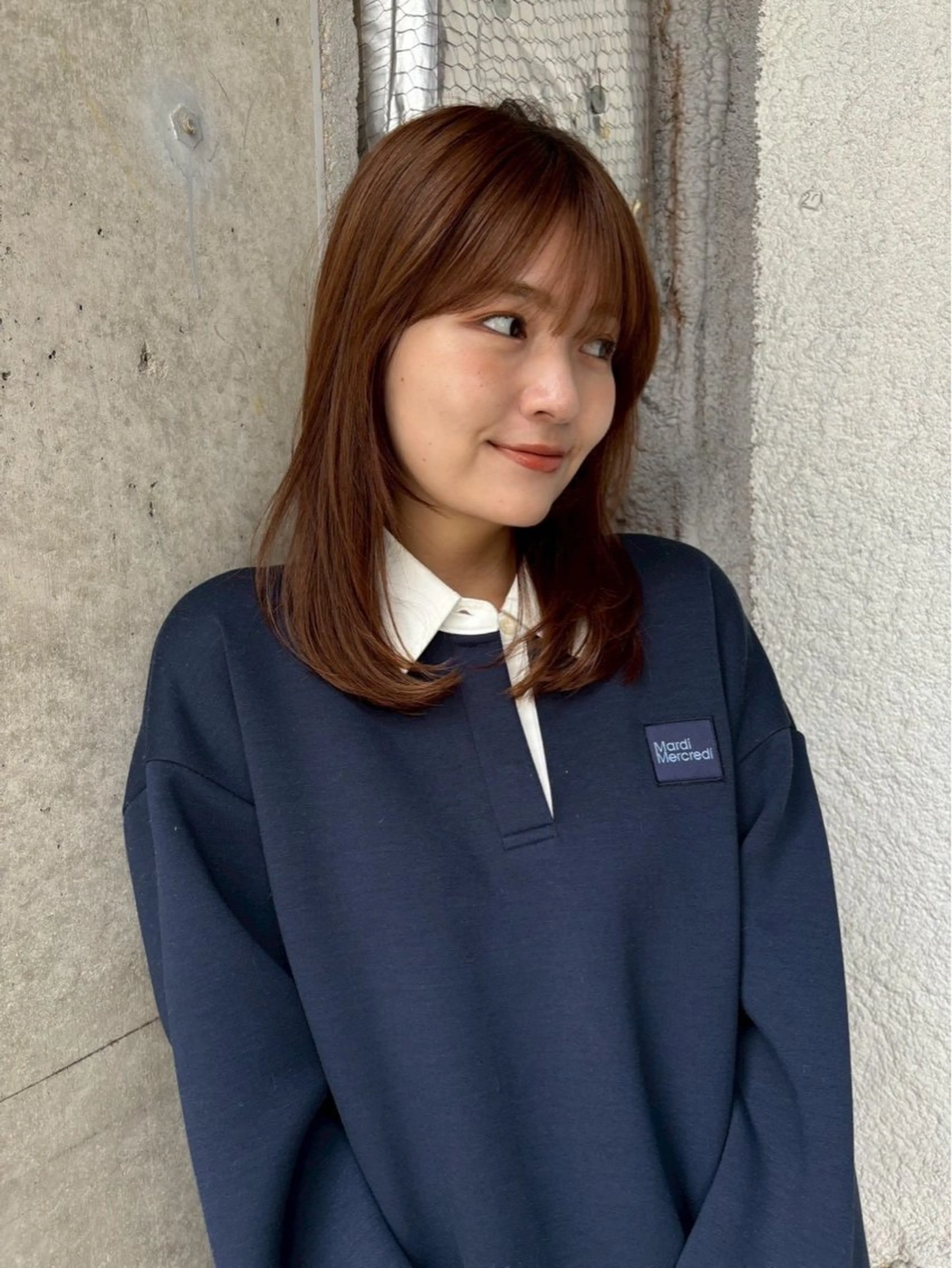 ミディアム トリートメント わかすぎ ほのかのヘアスタイル