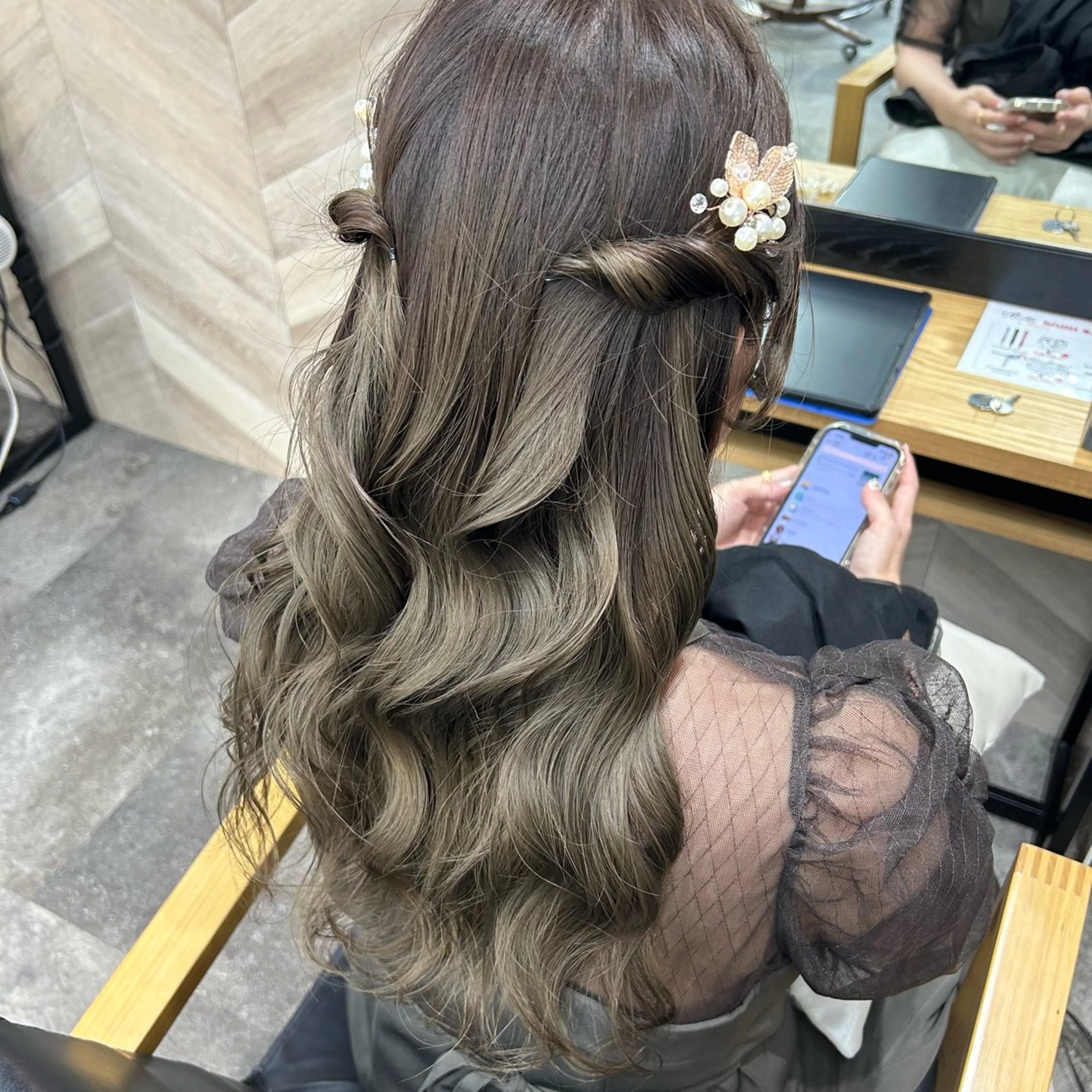 ロング ヘアアレンジ 韓国風ヘア ヘアセット SHANTi 飯塚 ヘアセット/髪質改善のヘアスタイル