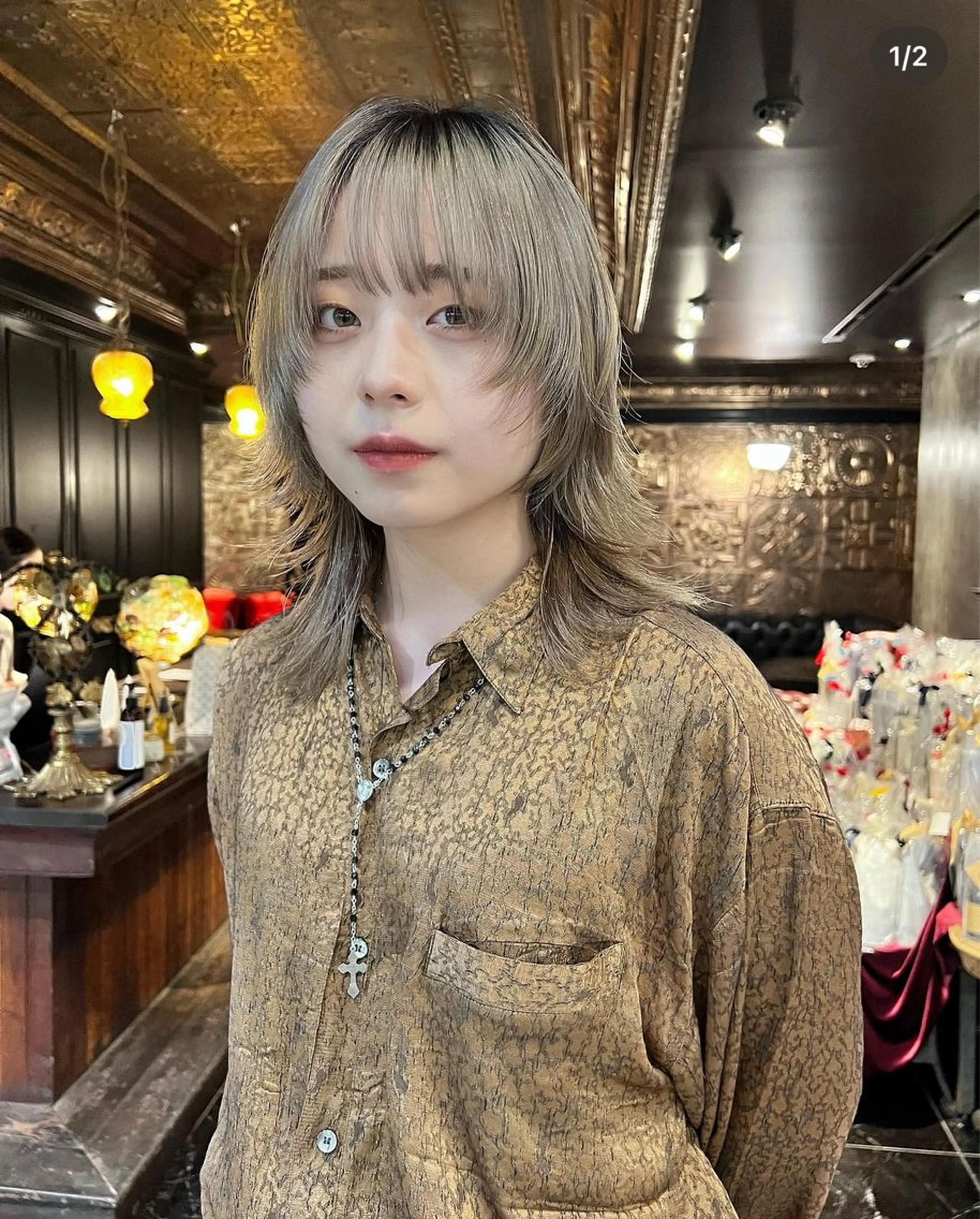 ミディアム カラー 圧倒的デザイン力 店長🎨RENAのヘアスタイル