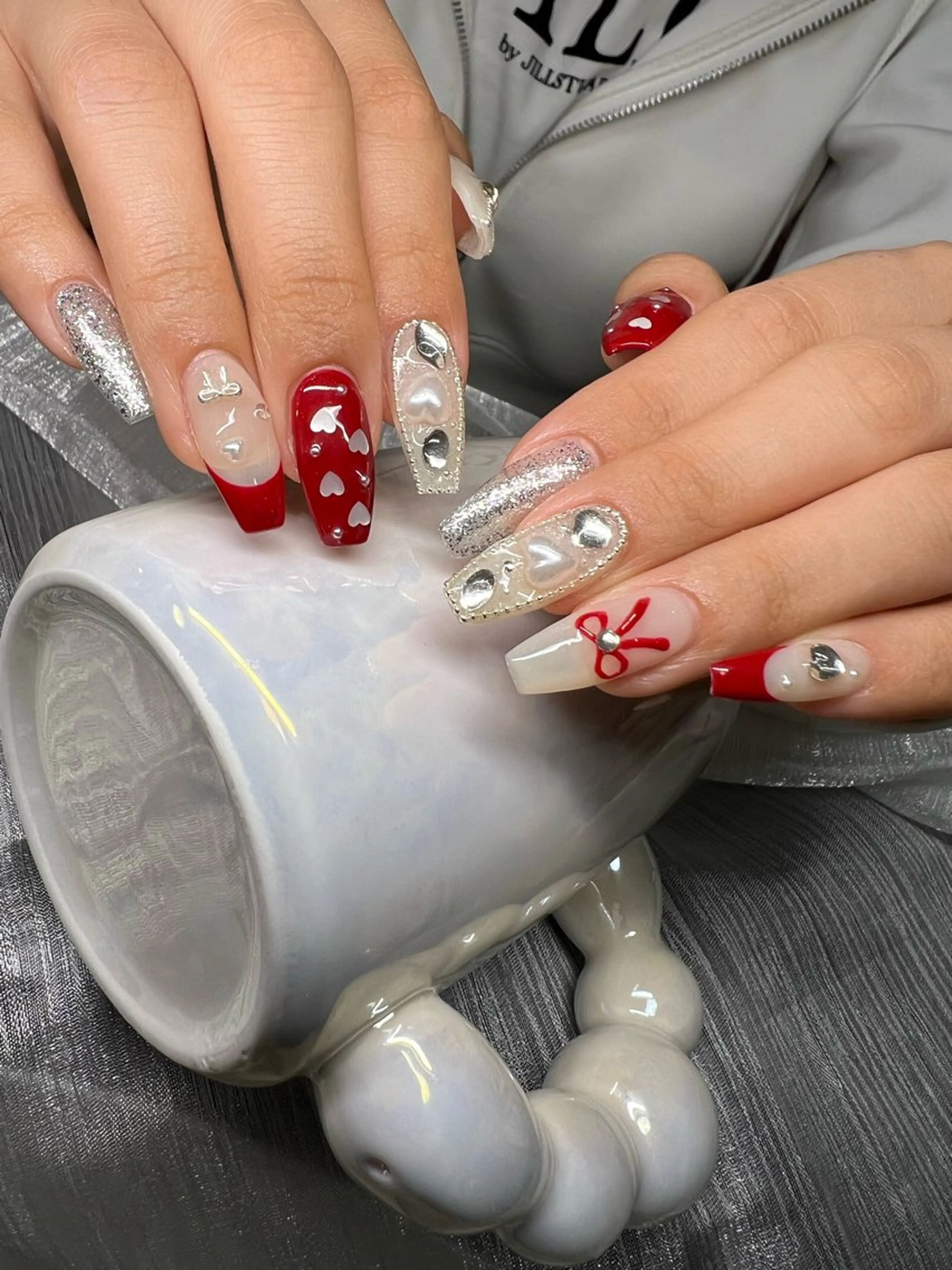 ネイル オーロラネイル チークネイル 長さ出し フットネイル フレンチネイル ハンドネイル Lee Nailsのネイルデザイン