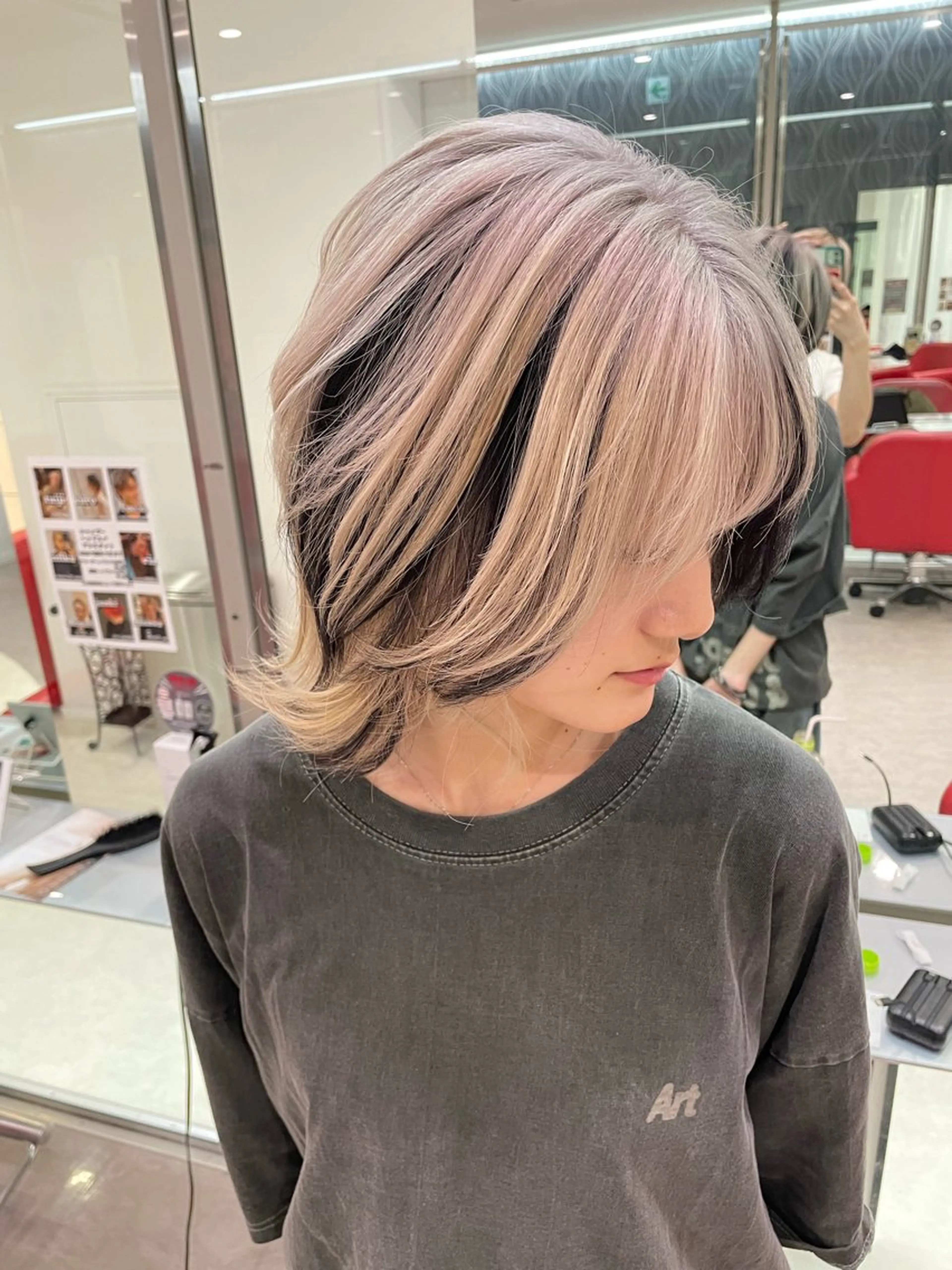 ミディアム カラー 髪質改善/大阪守口市 🐣Ria‪🐣のヘアスタイル