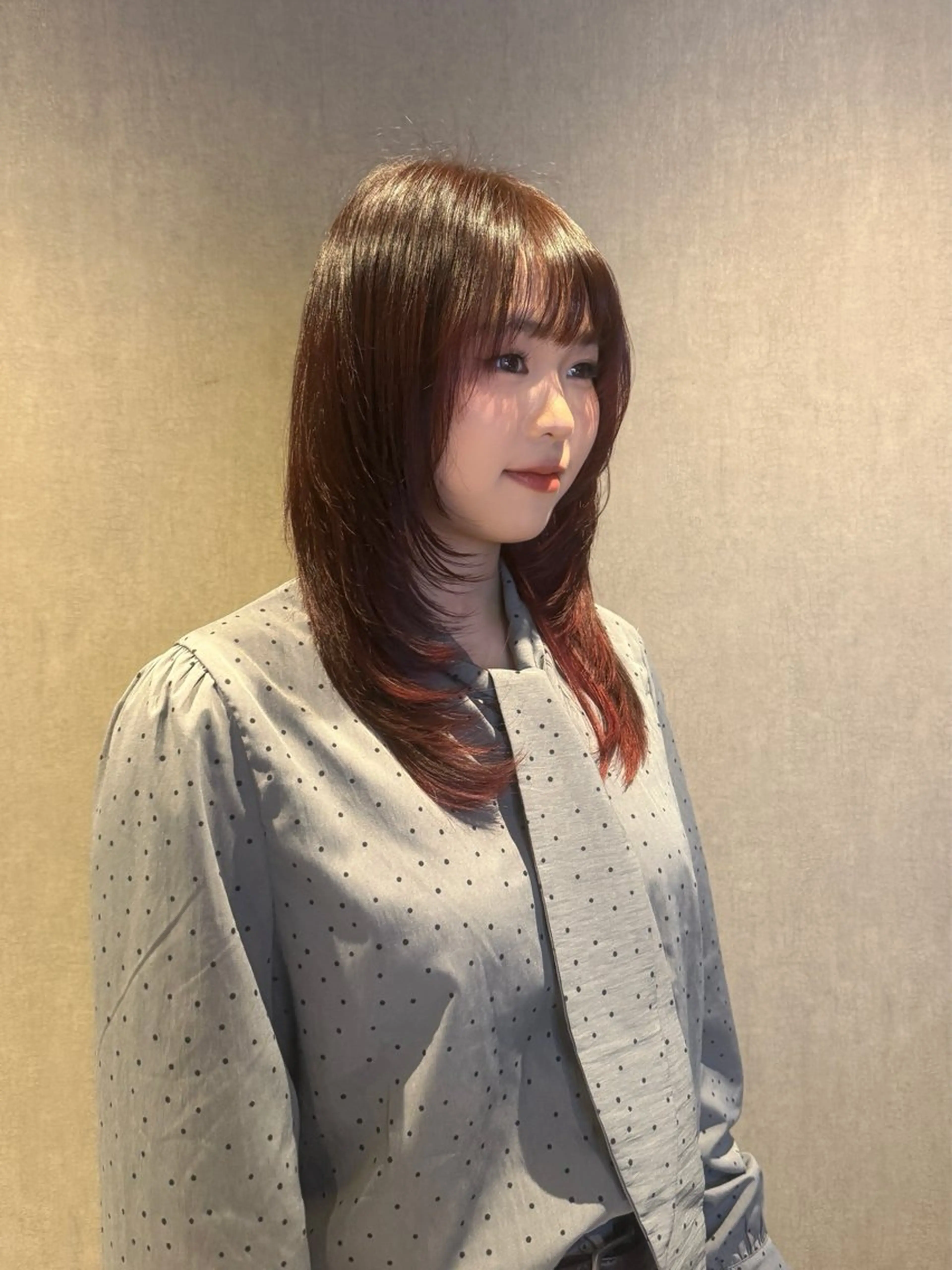 セミロング ヘアカラー トリートメント ハイトーンカラー 縮毛矯正/ジャックのヘアスタイル