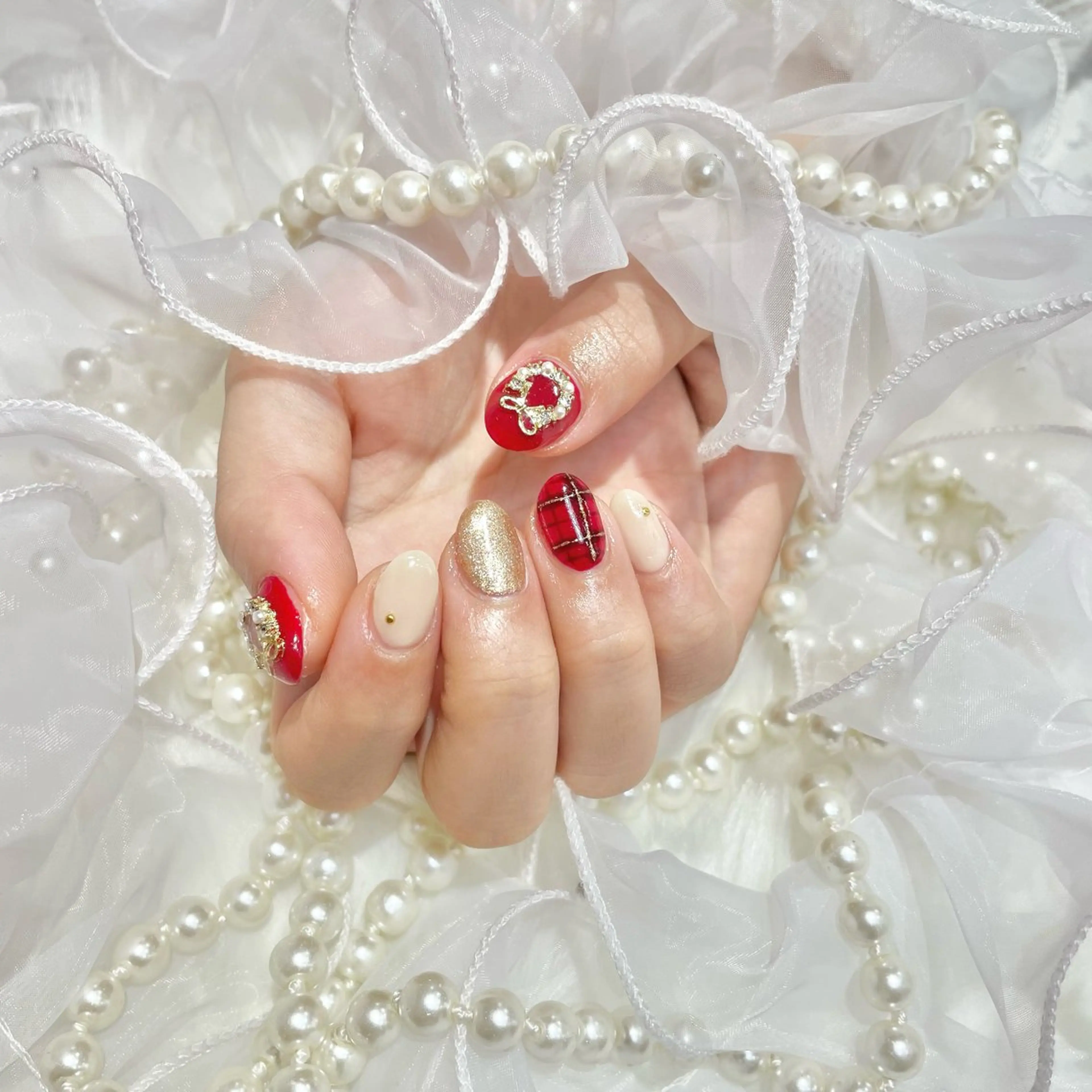 ネイル 冬ネイル クリスマス WISTERIA midoriのネイルデザイン