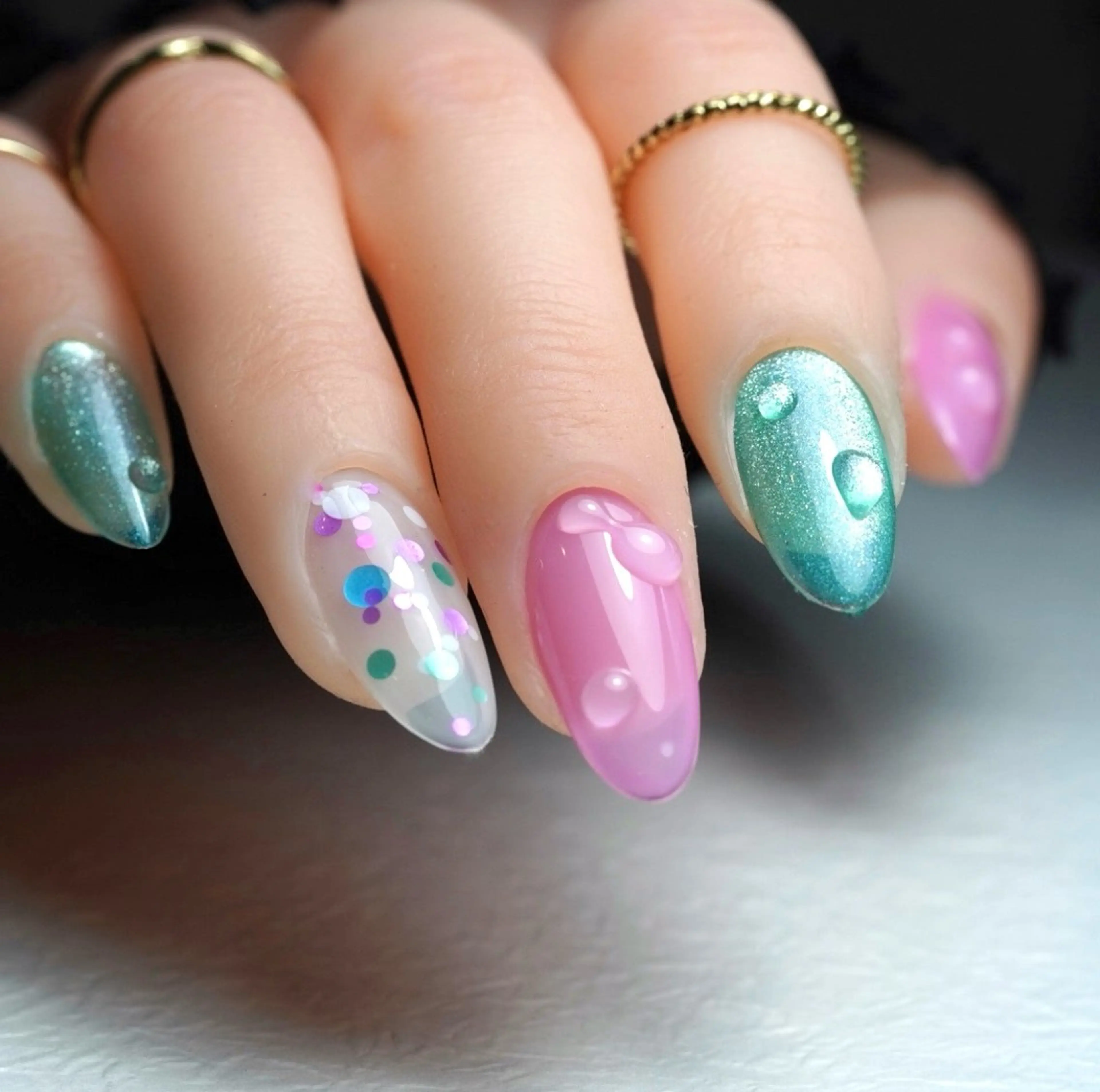 セミロング ハンドネイル Re nailのネイルデザイン