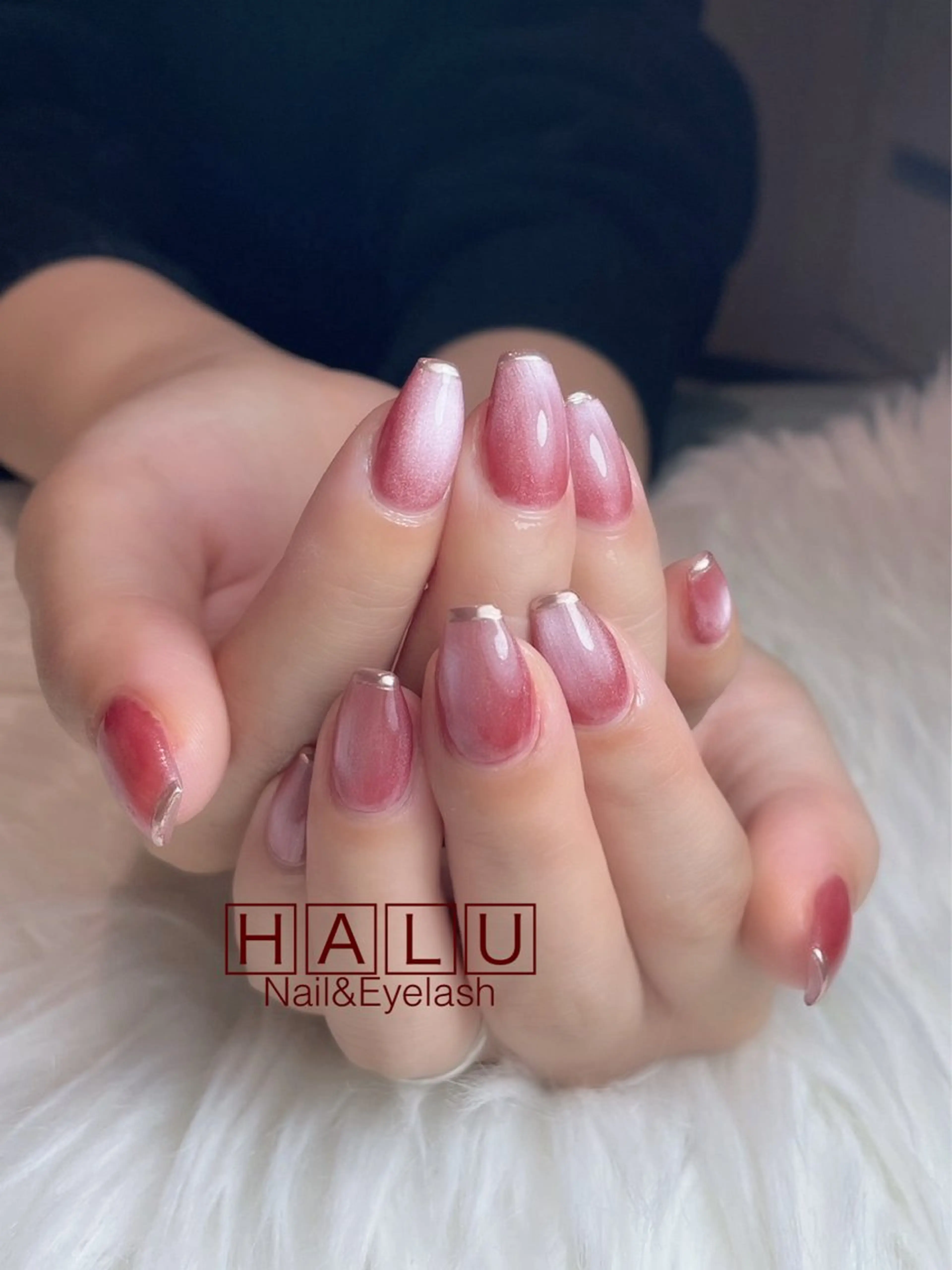 ネイル フレンチネイル ミラーネイル HALU ハルのネイルデザイン