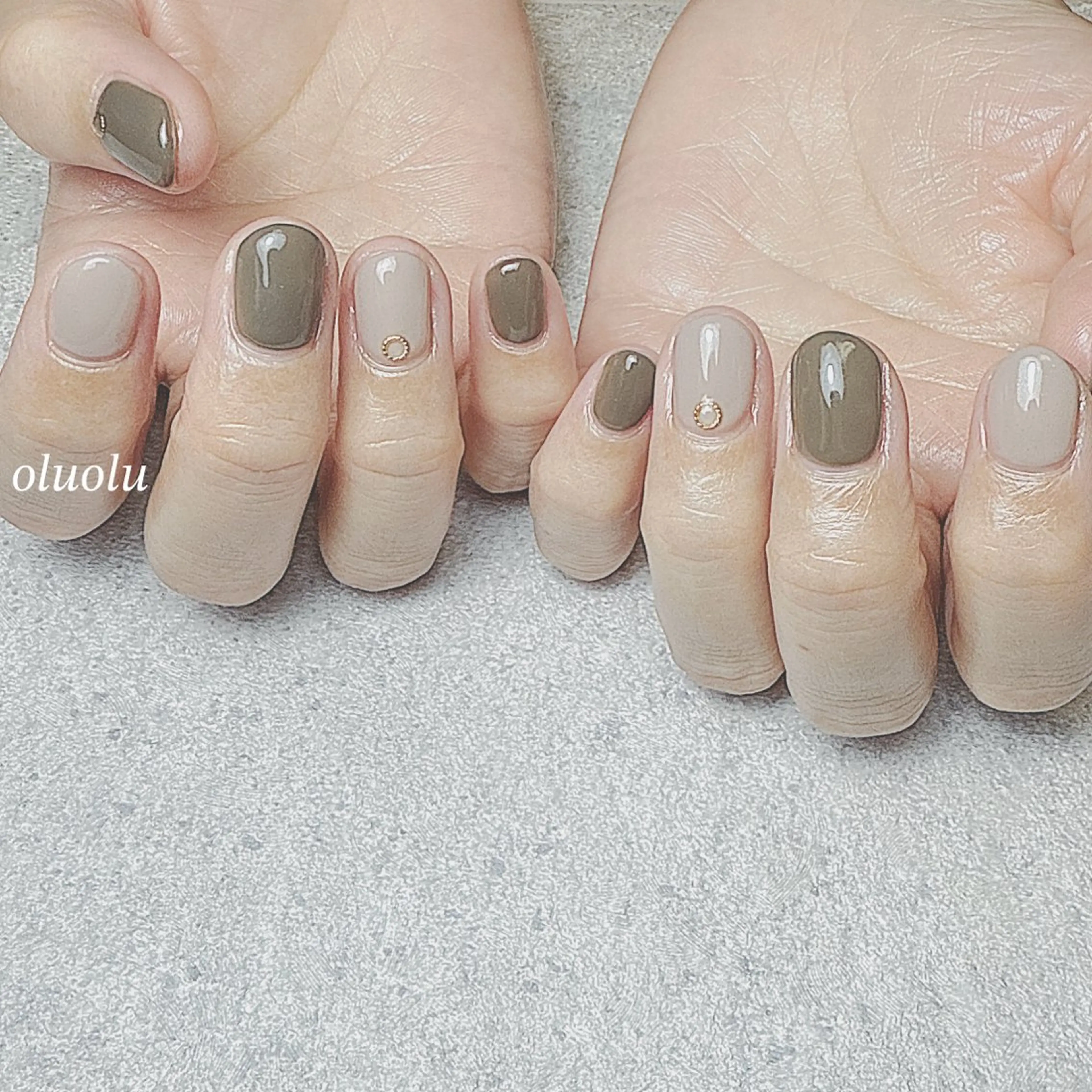 ネイル アートネイル フットネイル オフィスネイル ワンカラーネイル シンプルネイル 大村 紬華のネイルデザイン