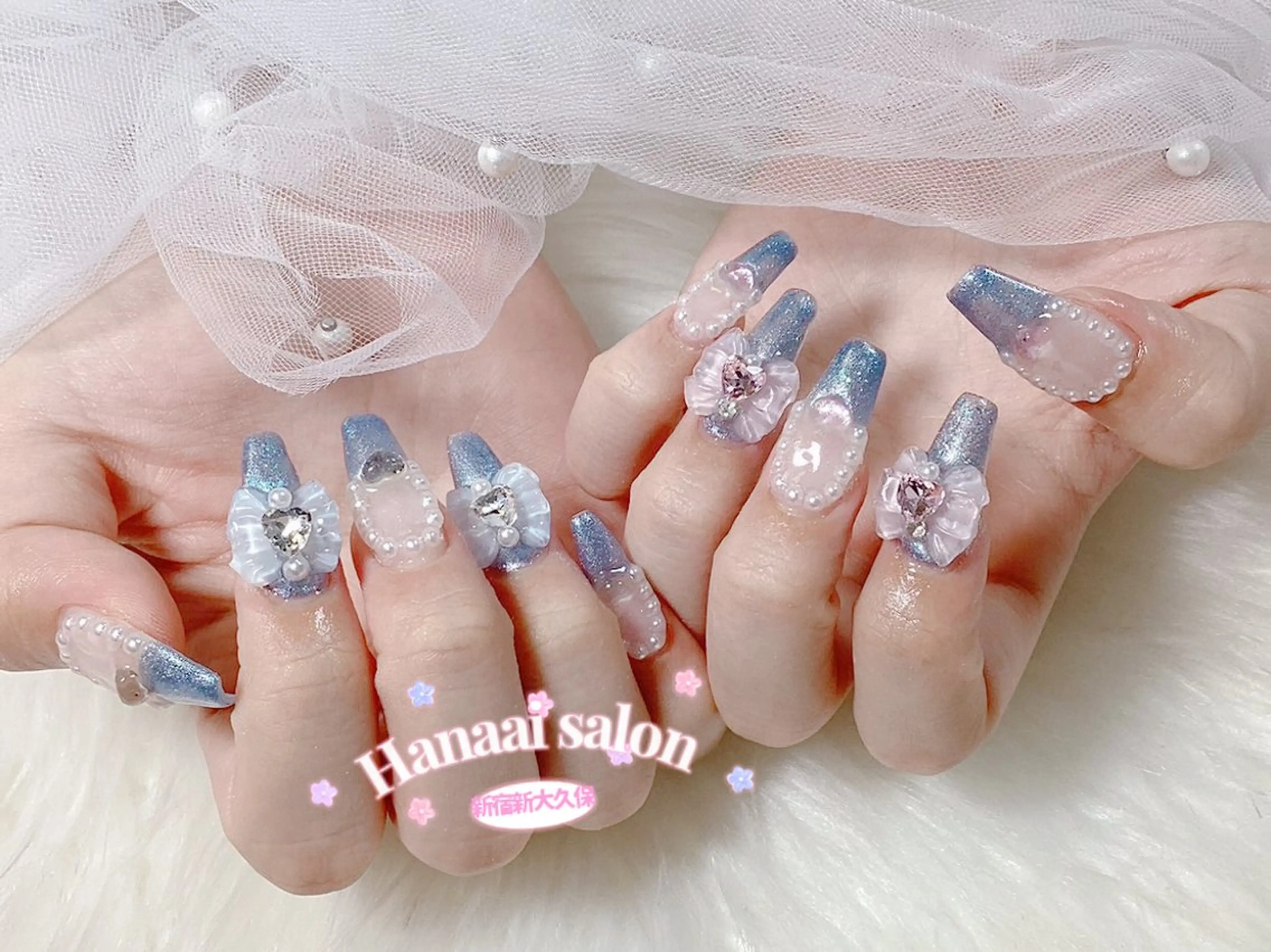 セミロング ハンドネイル Hanaai Salon新宿店のネイルデザイン