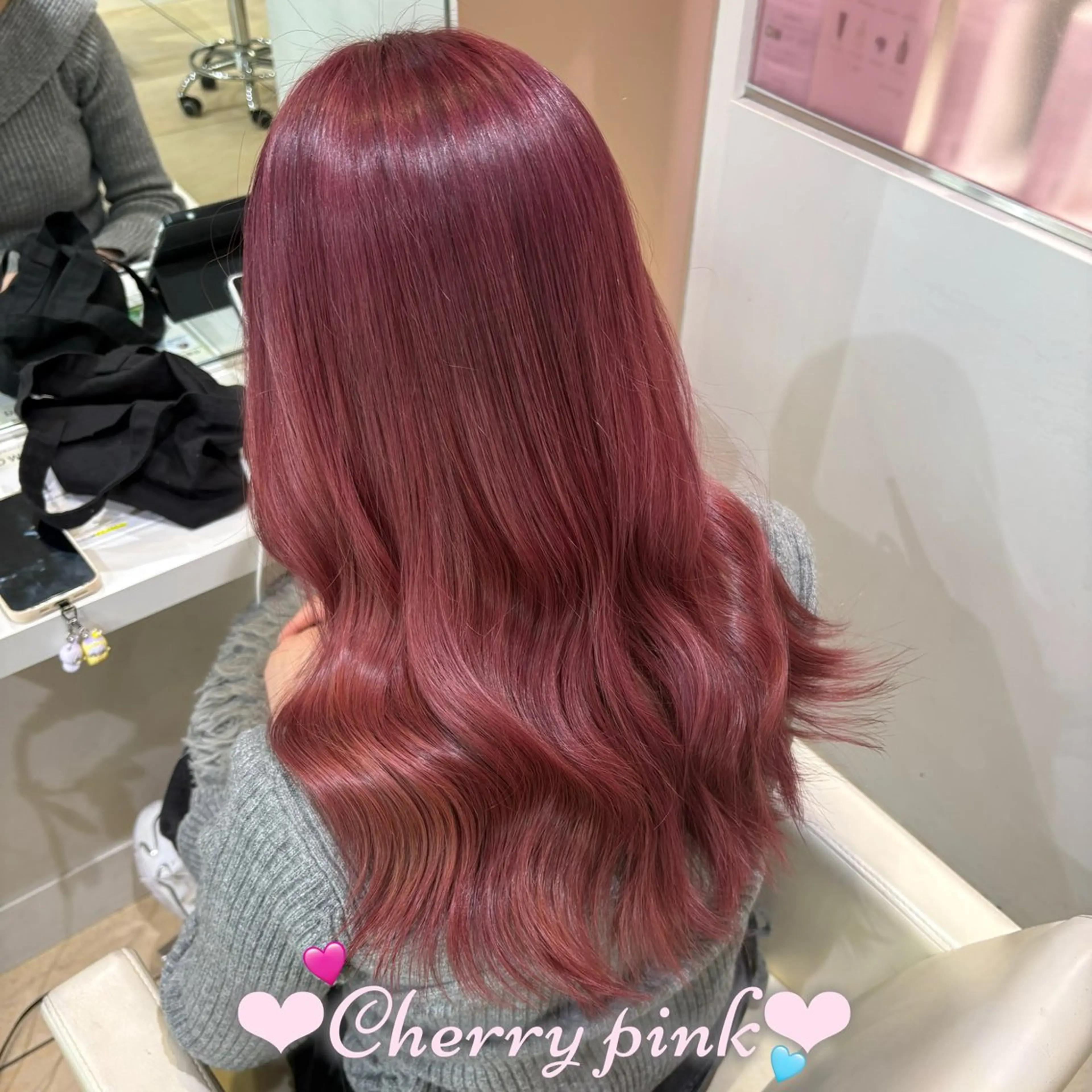 ロング カラー ピンクカラー ヘアカラー トリートメント 新宿/透明感カラー /韓国ヘアKANA♡のヘアスタイル