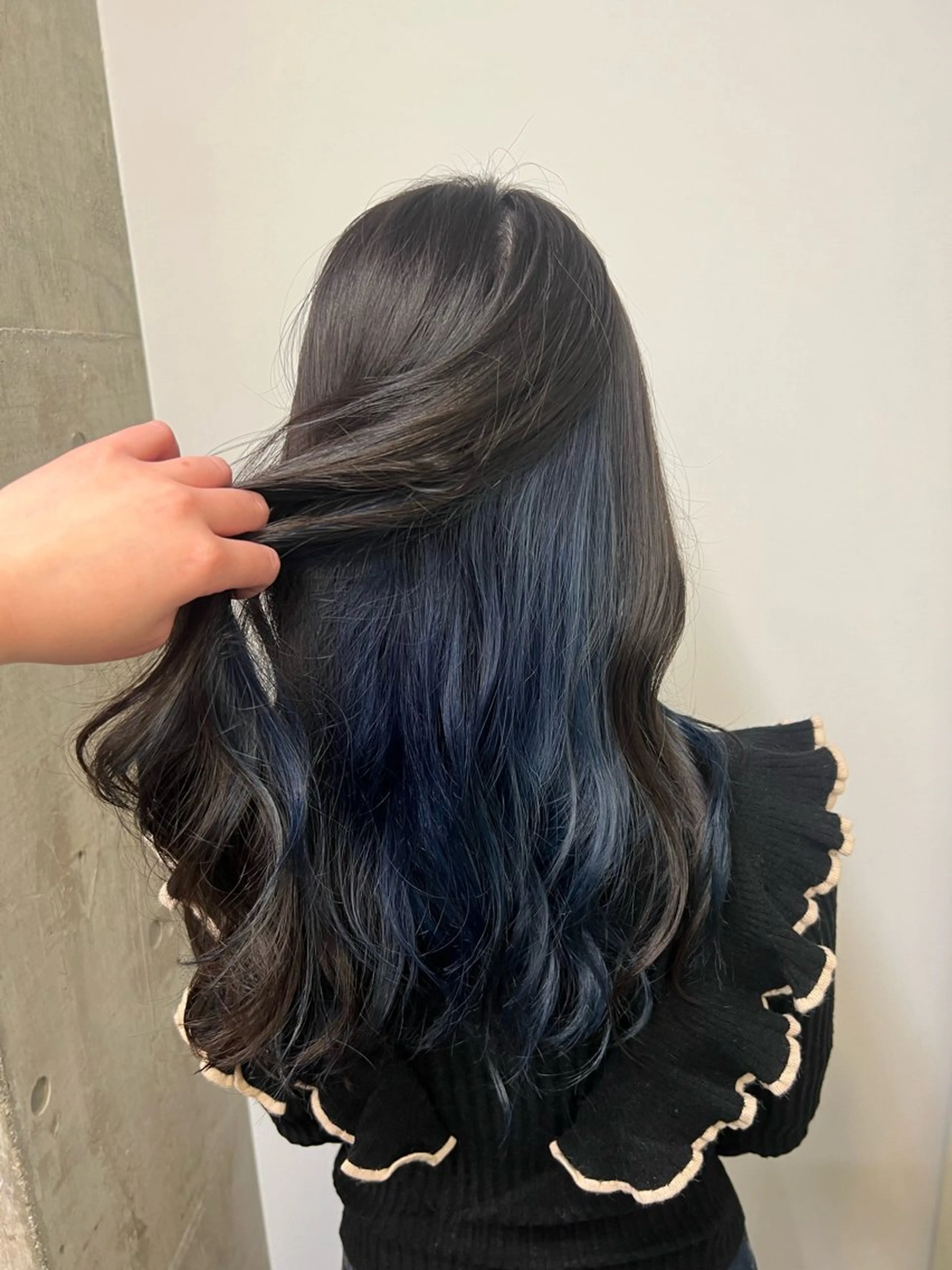 セミロング 土田かほ/本日🈳 透明感カラー🍃のヘアスタイル