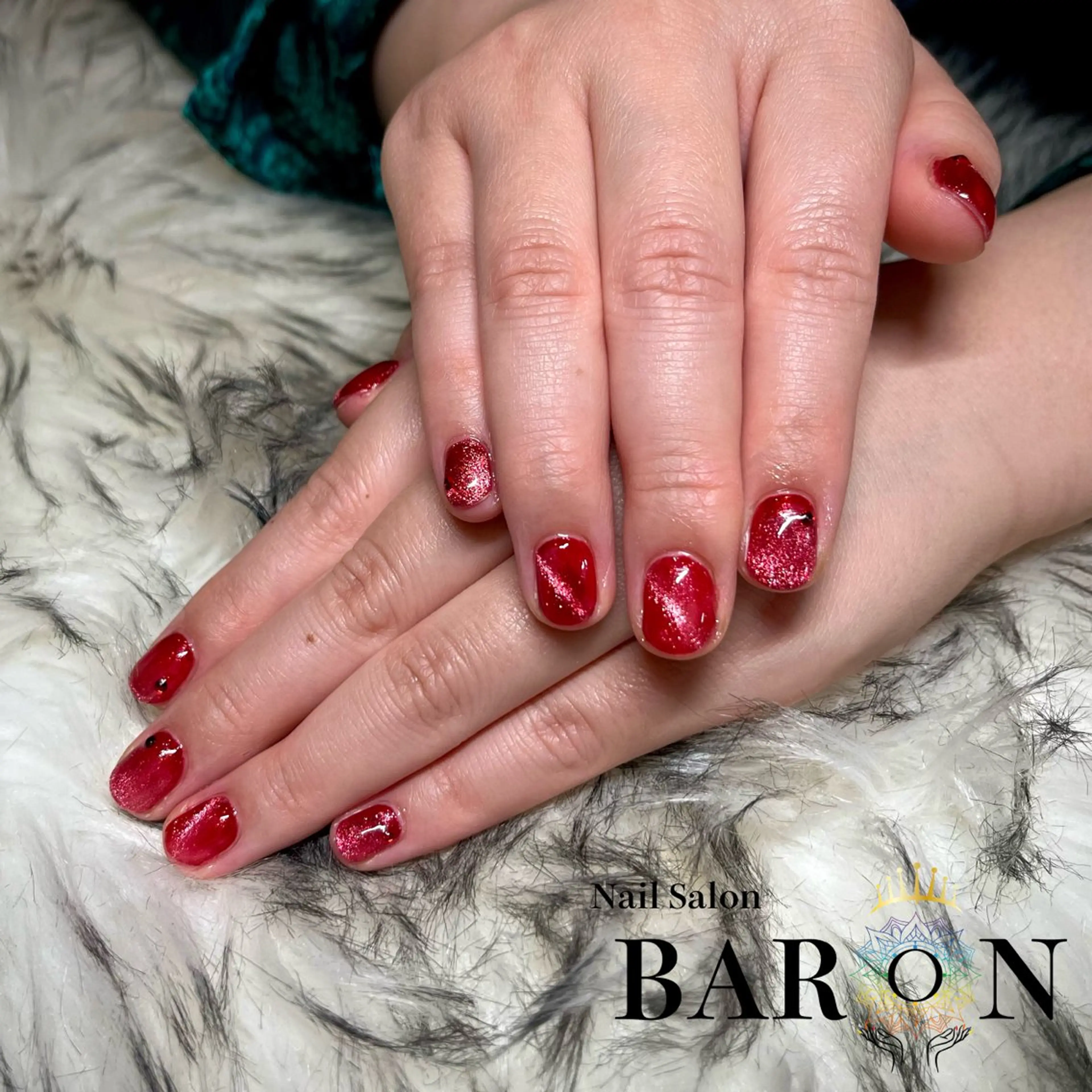ネイル フラッシュネイル マグネットネイル ハンドネイル ☆SAKI☆ BARON 店長のネイルデザイン