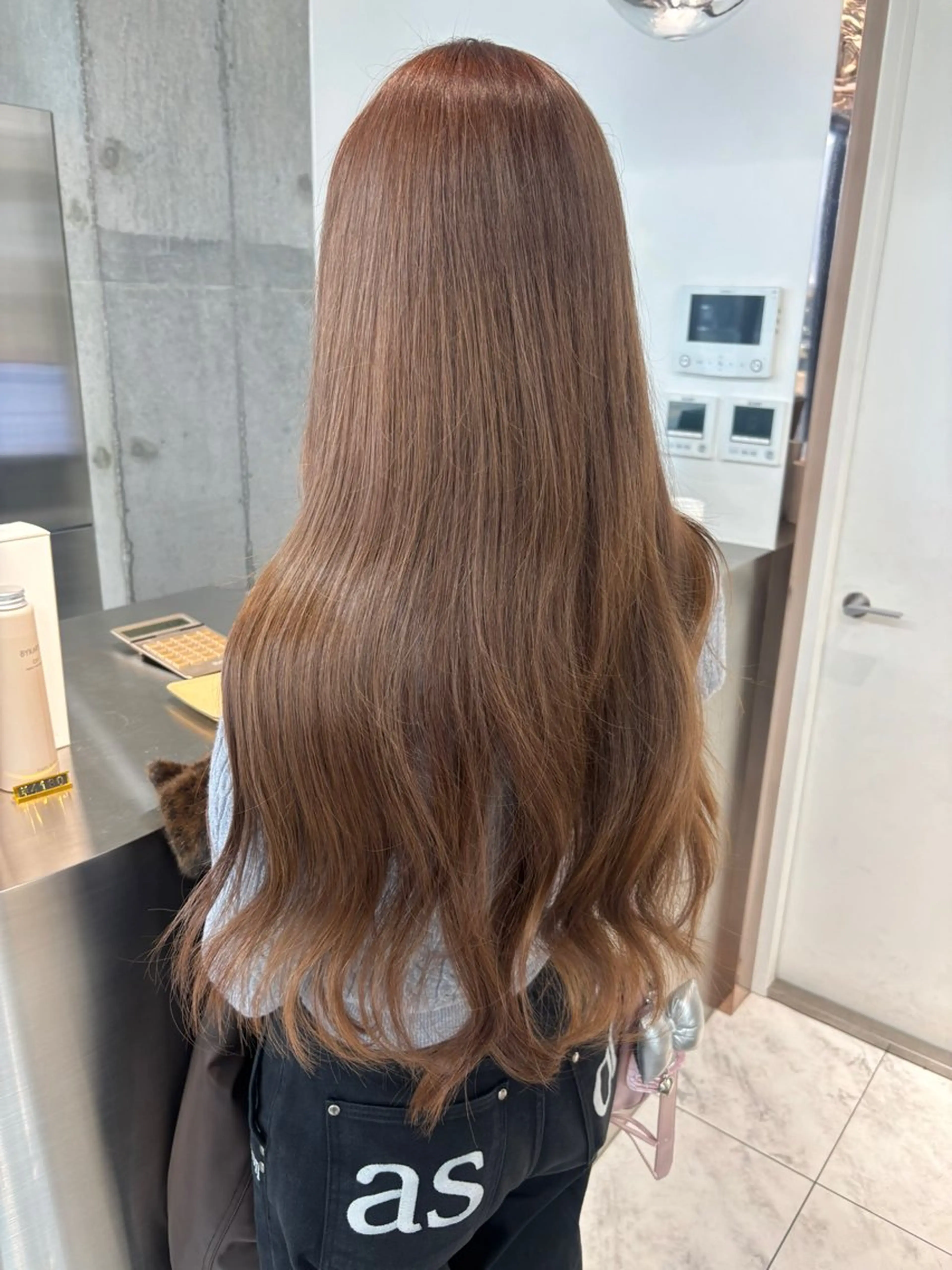 ミディアム カラー ブリーチ ボブ 韓国風ヘア レイヤーカット トリートメント ヘアカラー rina／ベージュ ワンホン/韓国ヘアのヘアスタイル