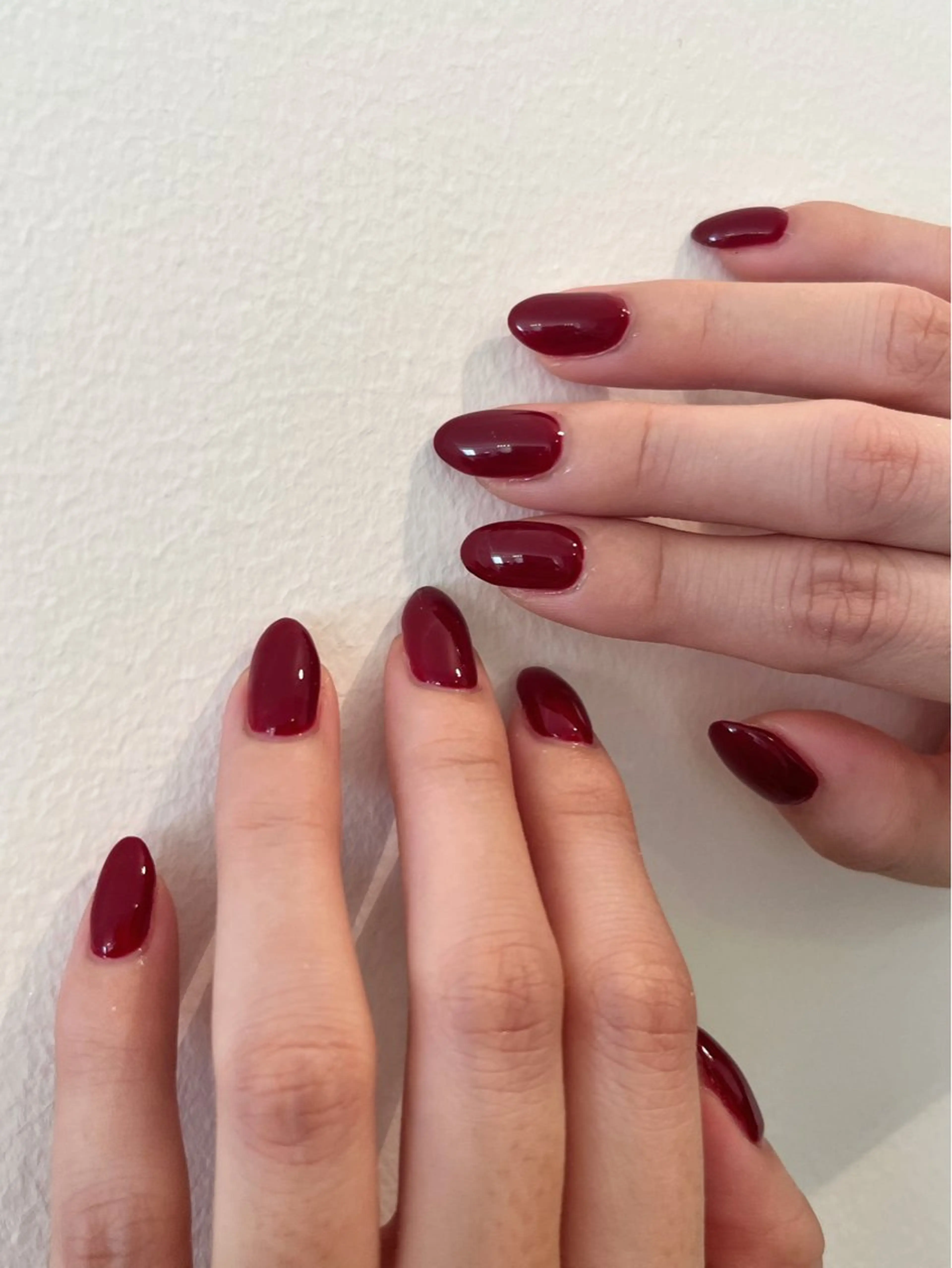 ネイル ボルドー ワンカラーネイル ハンドネイル petit sarina..ෆのネイルデザイン