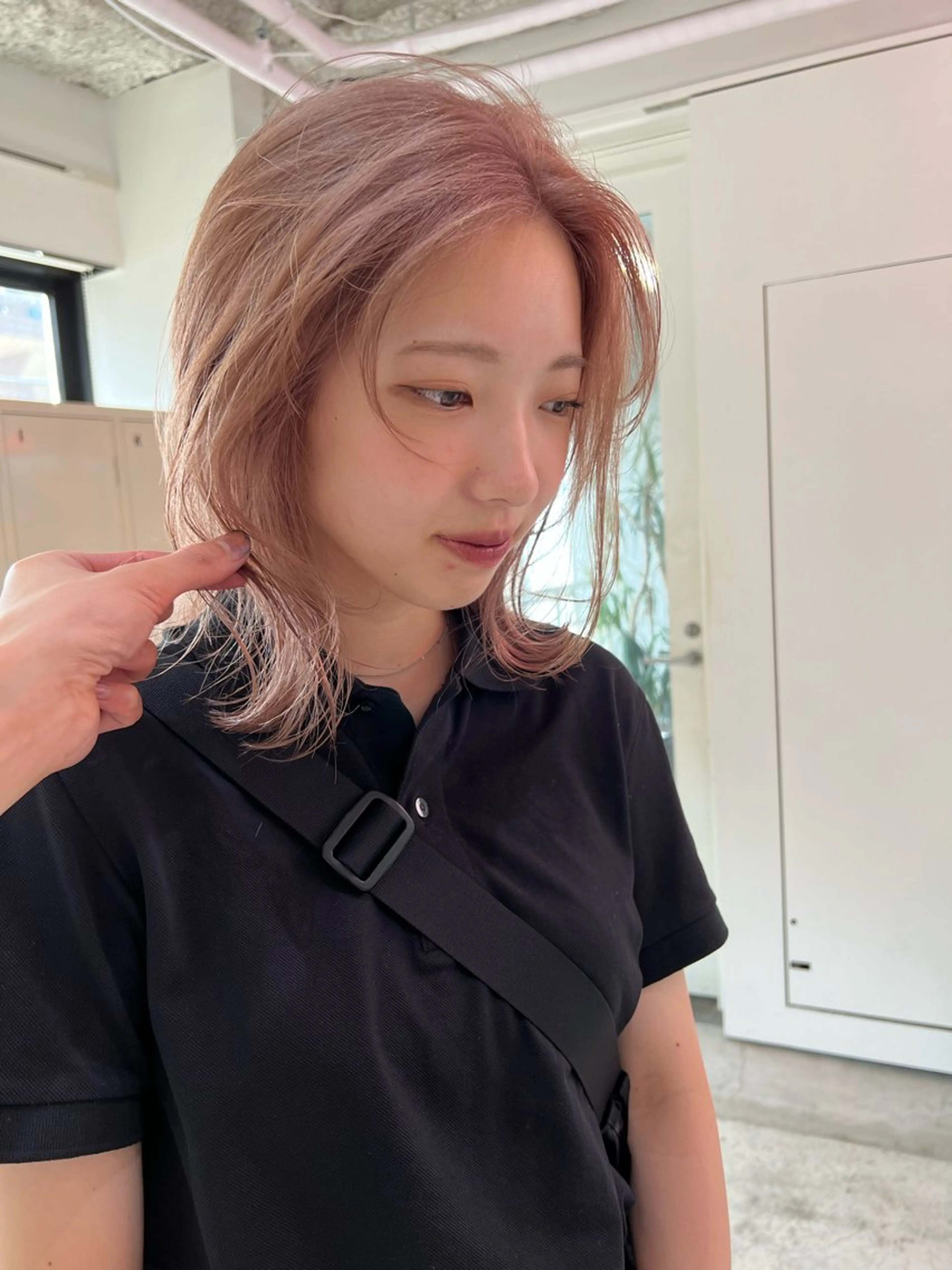 ミディアム カラー カット ヘアカラー トリートメント トレンドボブ /ミリヤのヘアスタイル