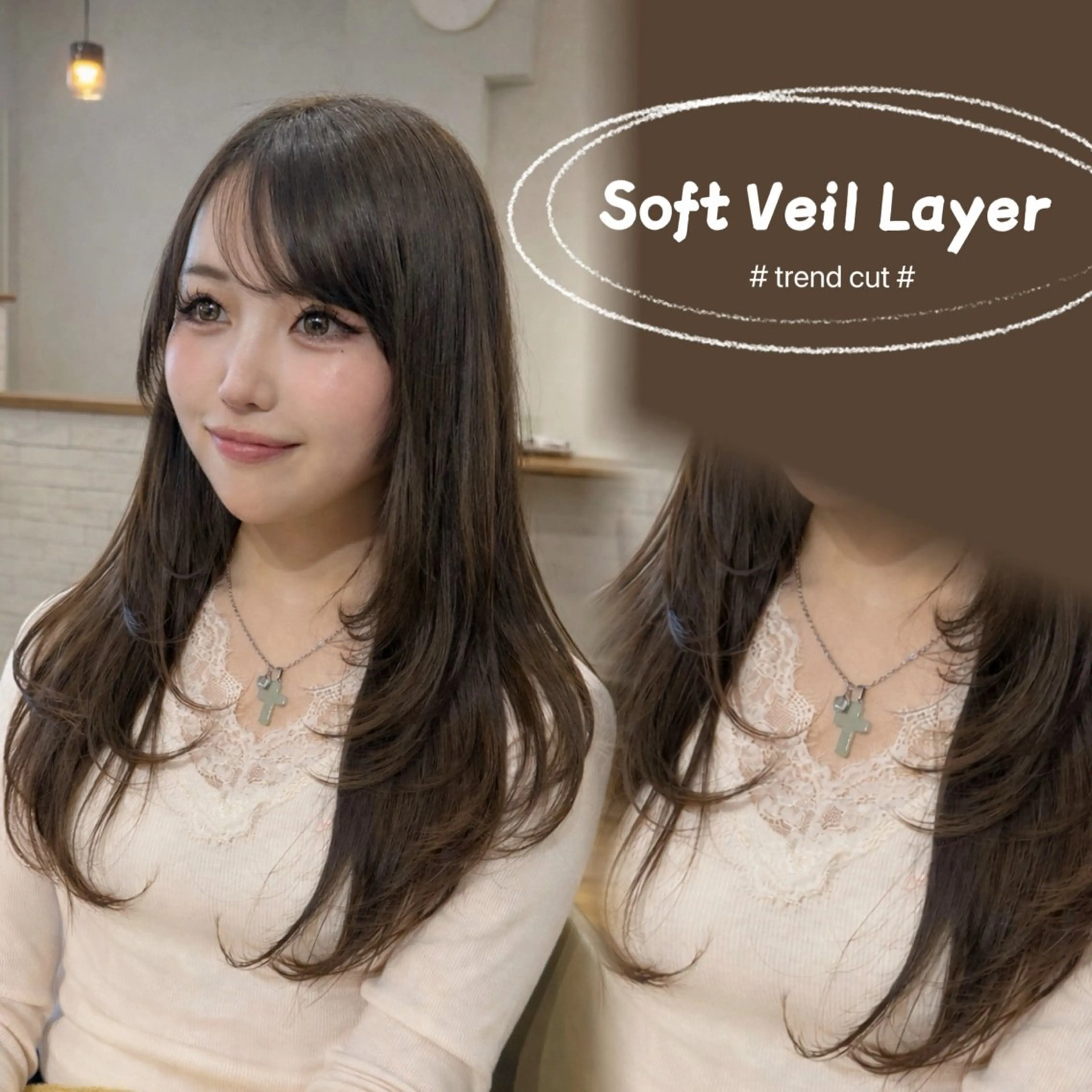 ロング カラー トゥサリ/ 海外ヘア/レイヤーのヘアスタイル