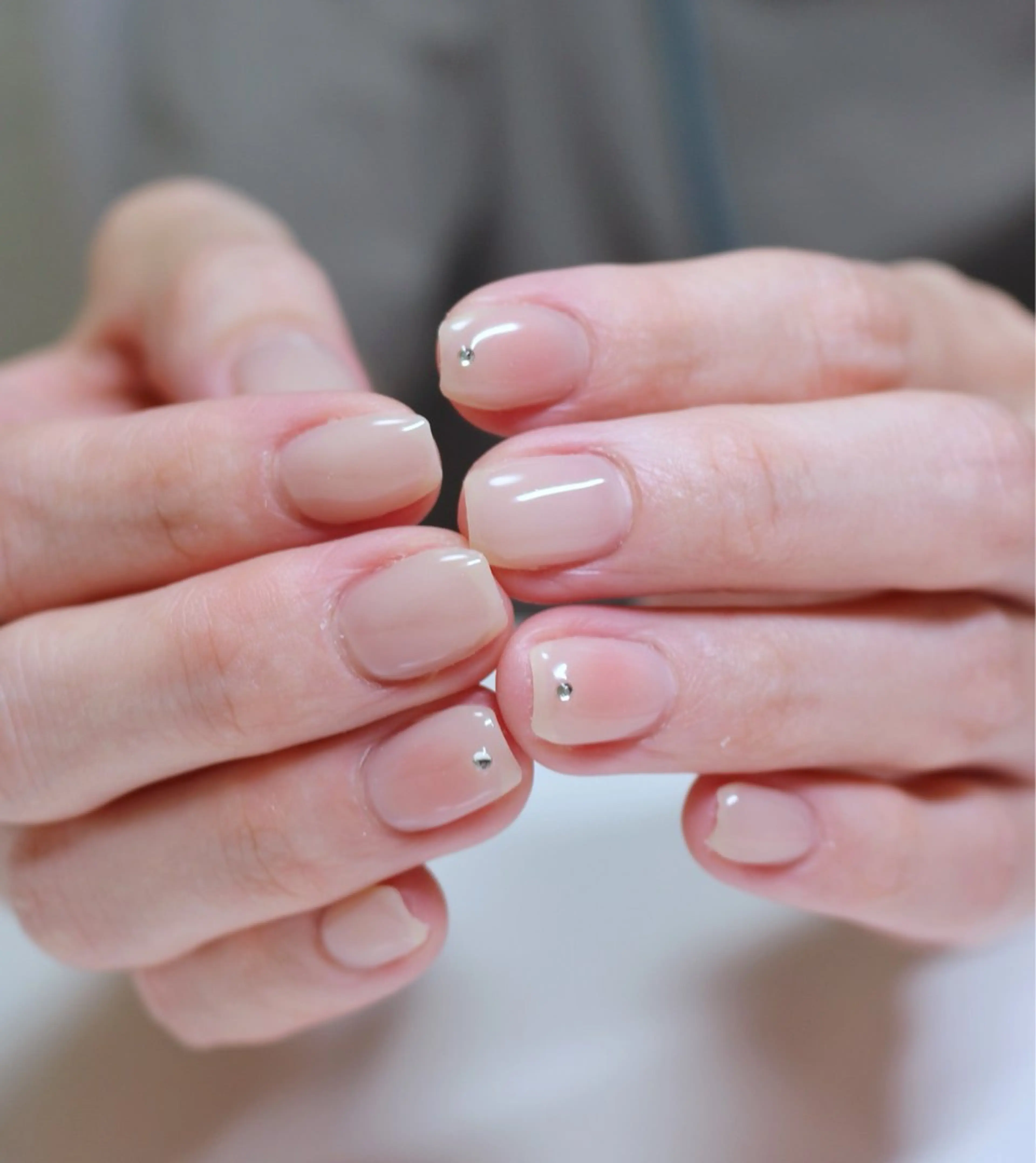 ネイル チークネイル 韓国ネイル オフィスネイル ピンク シンプルネイル ハンドネイル Baku Nailsのネイルデザイン