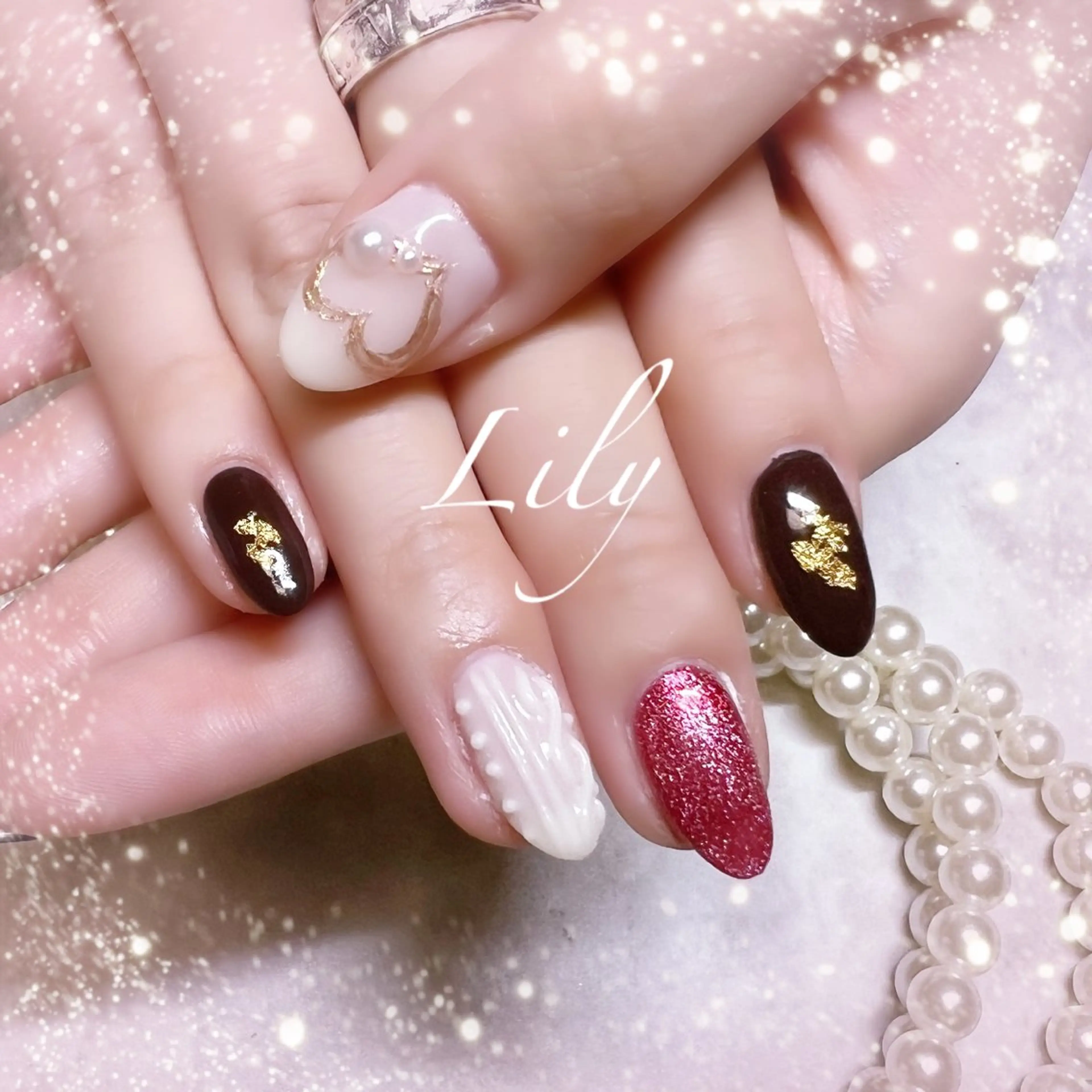 ネイル ハンドネイル Lily*nail 🌻Mii🌻のネイルデザイン