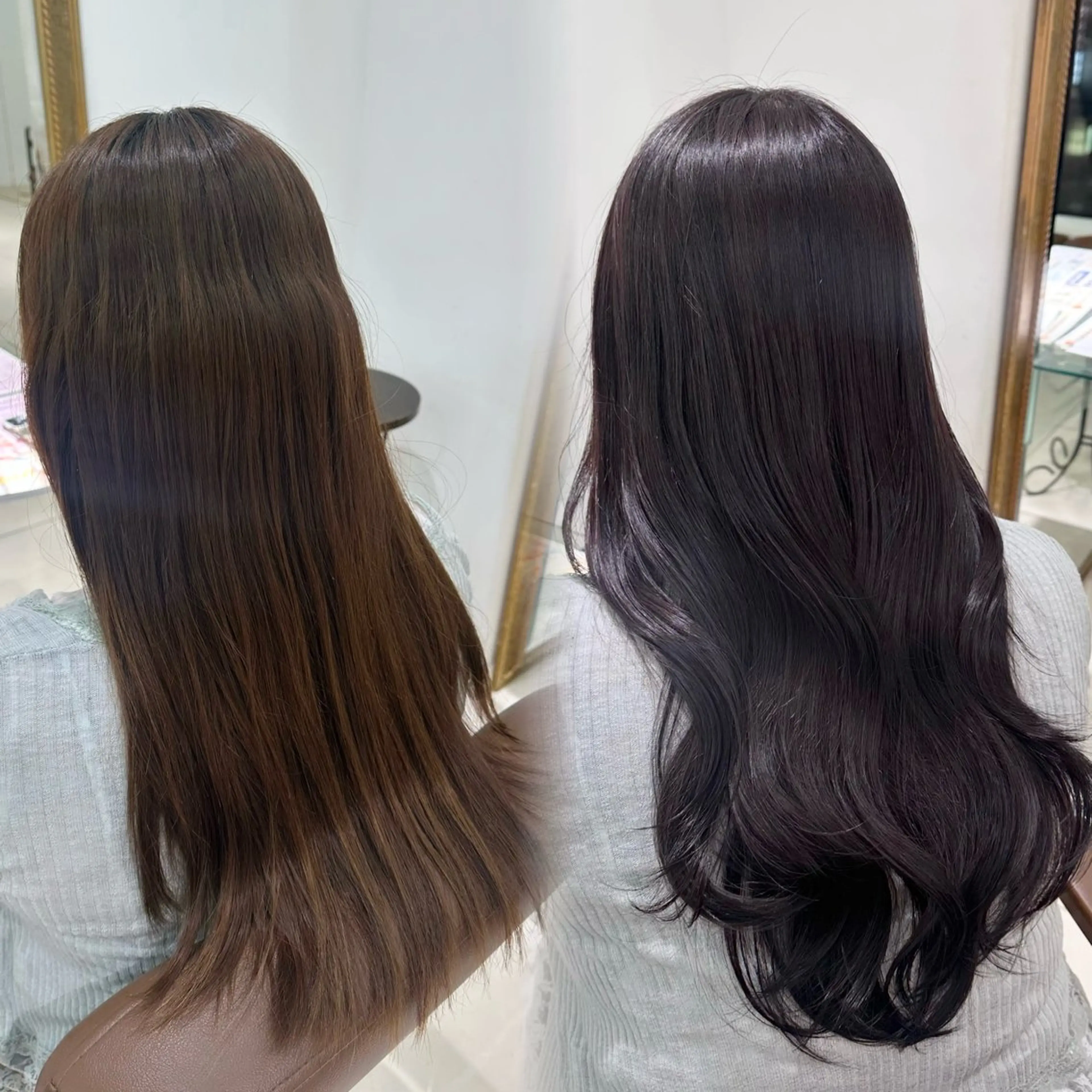 ロング カラー ブラウンカラー ラベンダーカラー ヘアカラー トリートメント 髪質改善カラー🩶 Nanako ⟡.·のヘアスタイル