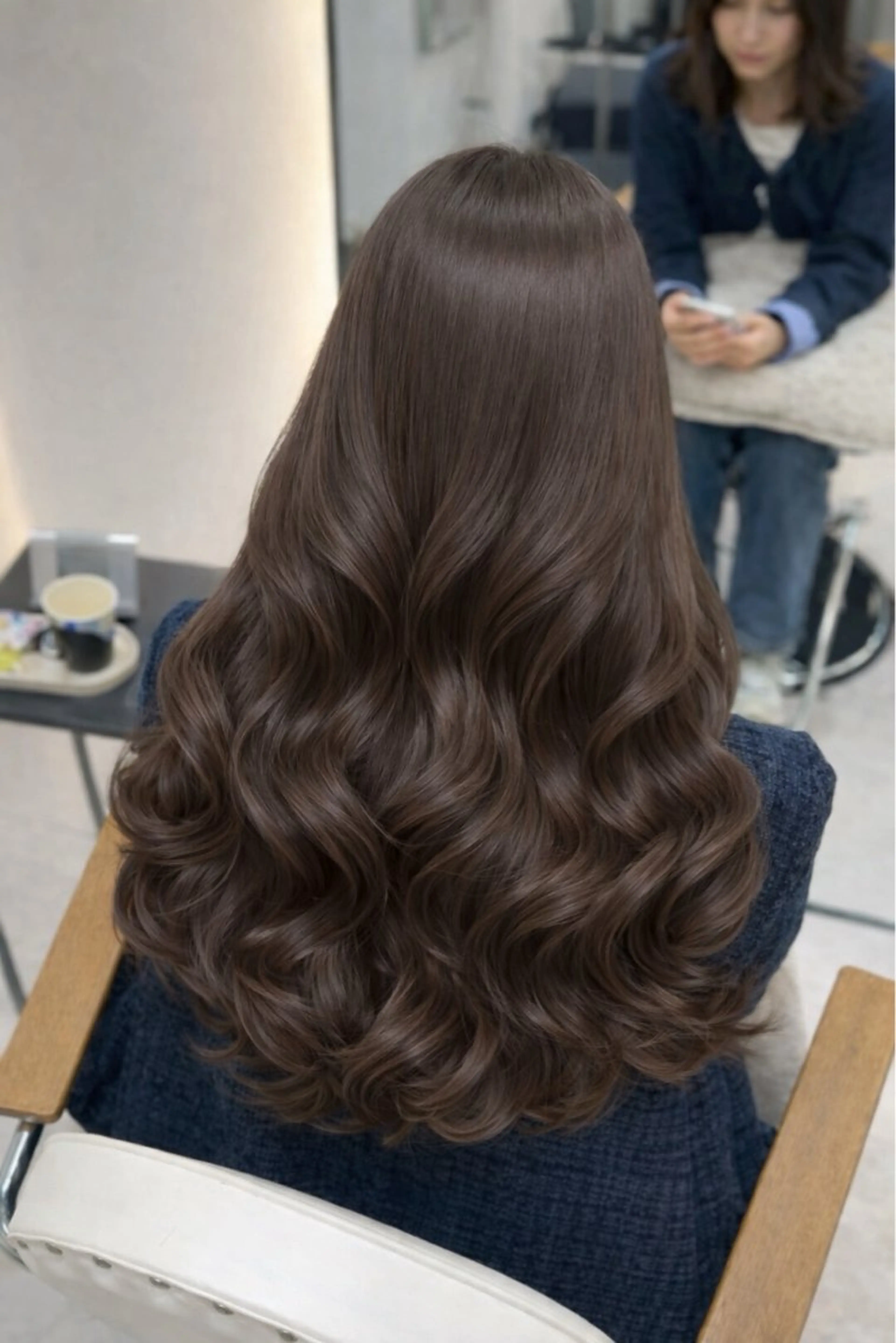 ロング カット ヘアカラー トリートメント 学生人気No1🩶 韓国風/艶髪/輝士のヘアスタイル