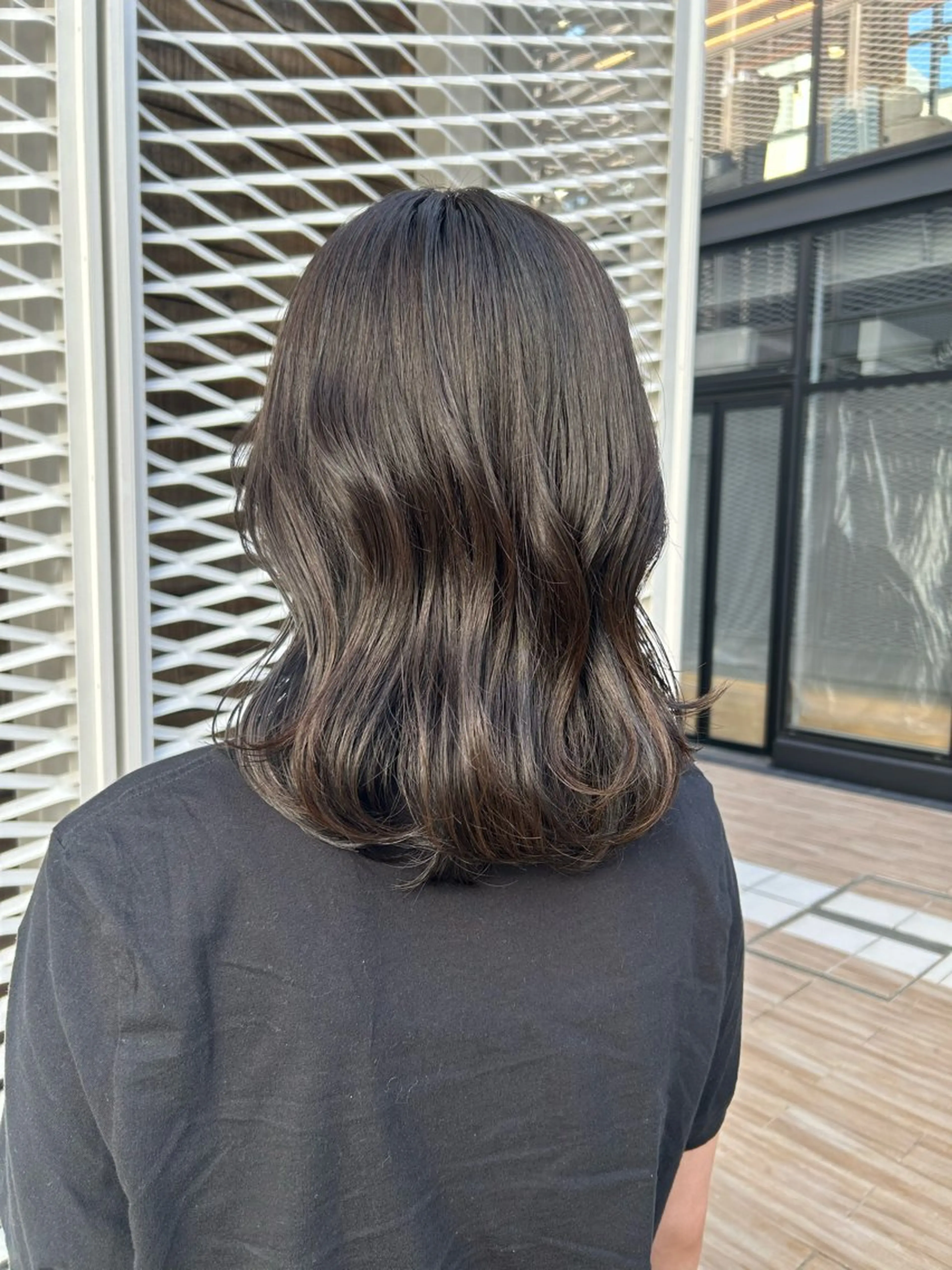 ミディアム カラー ヘアアレンジ カット ヘアカラー トリートメント yuka .のヘアスタイル