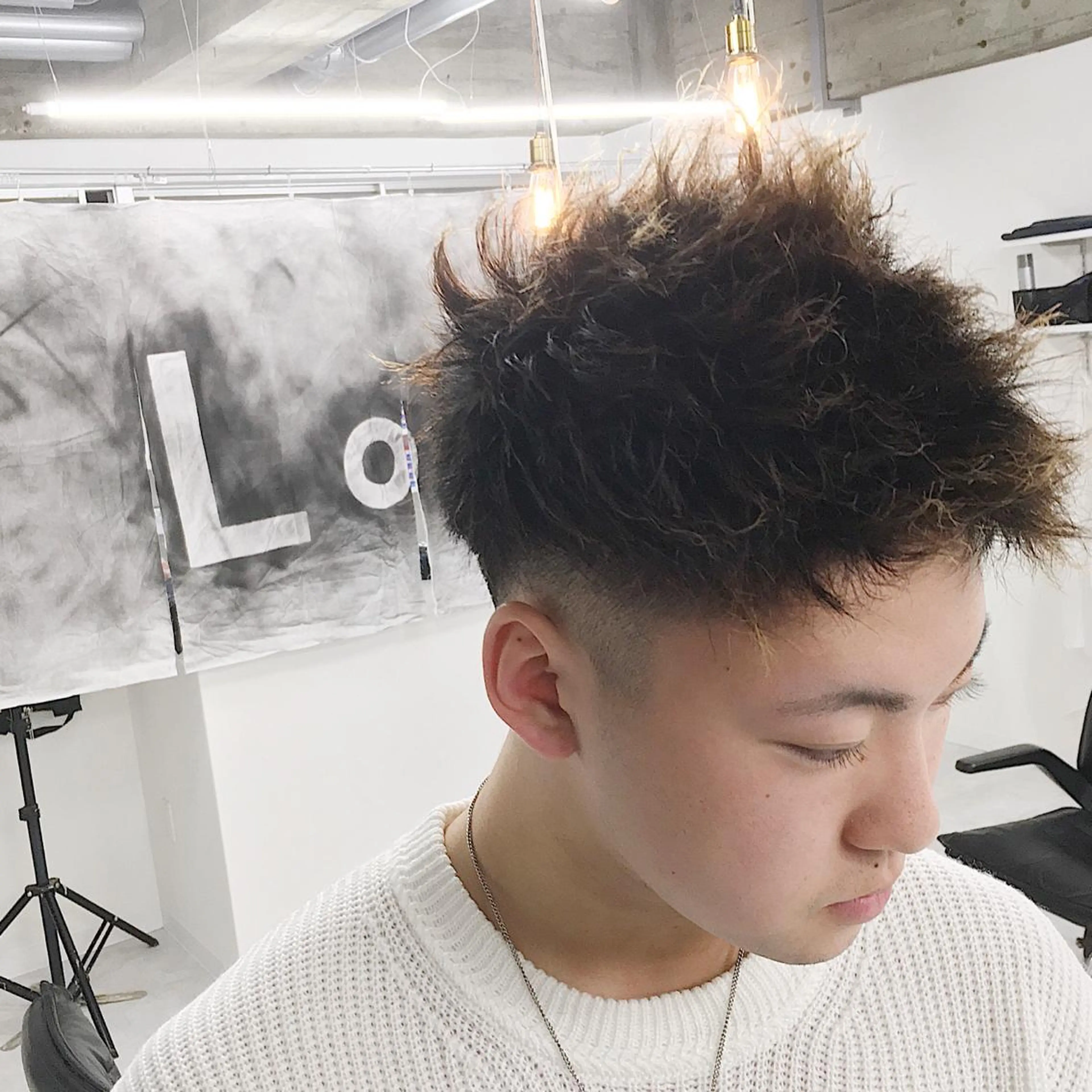 パーマ メンズ モヒカン メンズパーマ メンズツイストパーマ 刈り上げ ツイストパーマ メンズサロン rootのヘアスタイル