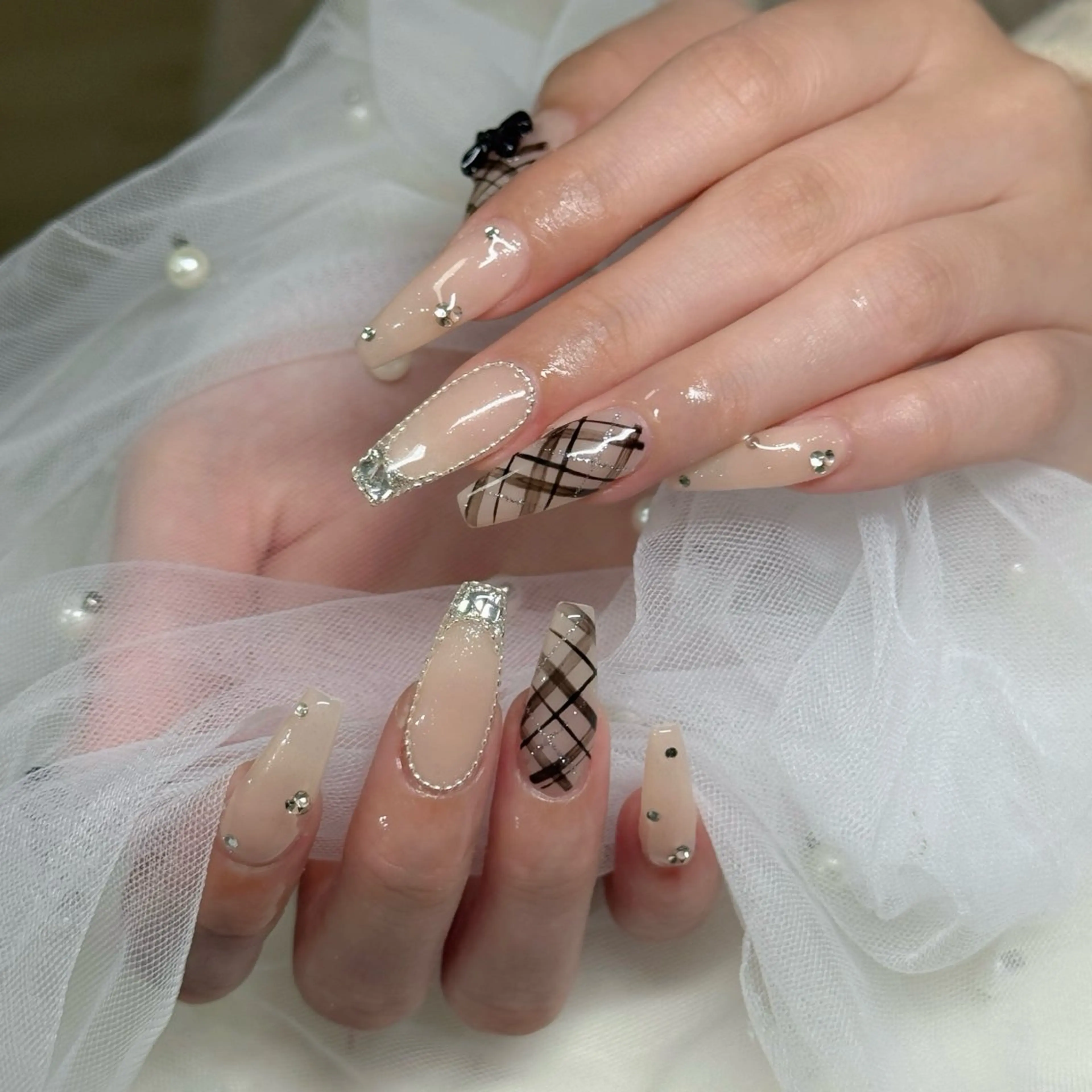 ネイル フットネイル フレンチネイル グラデーション 韓国ネイル ロングネイル ハンドネイル Hani Nail Salonのネイルデザイン