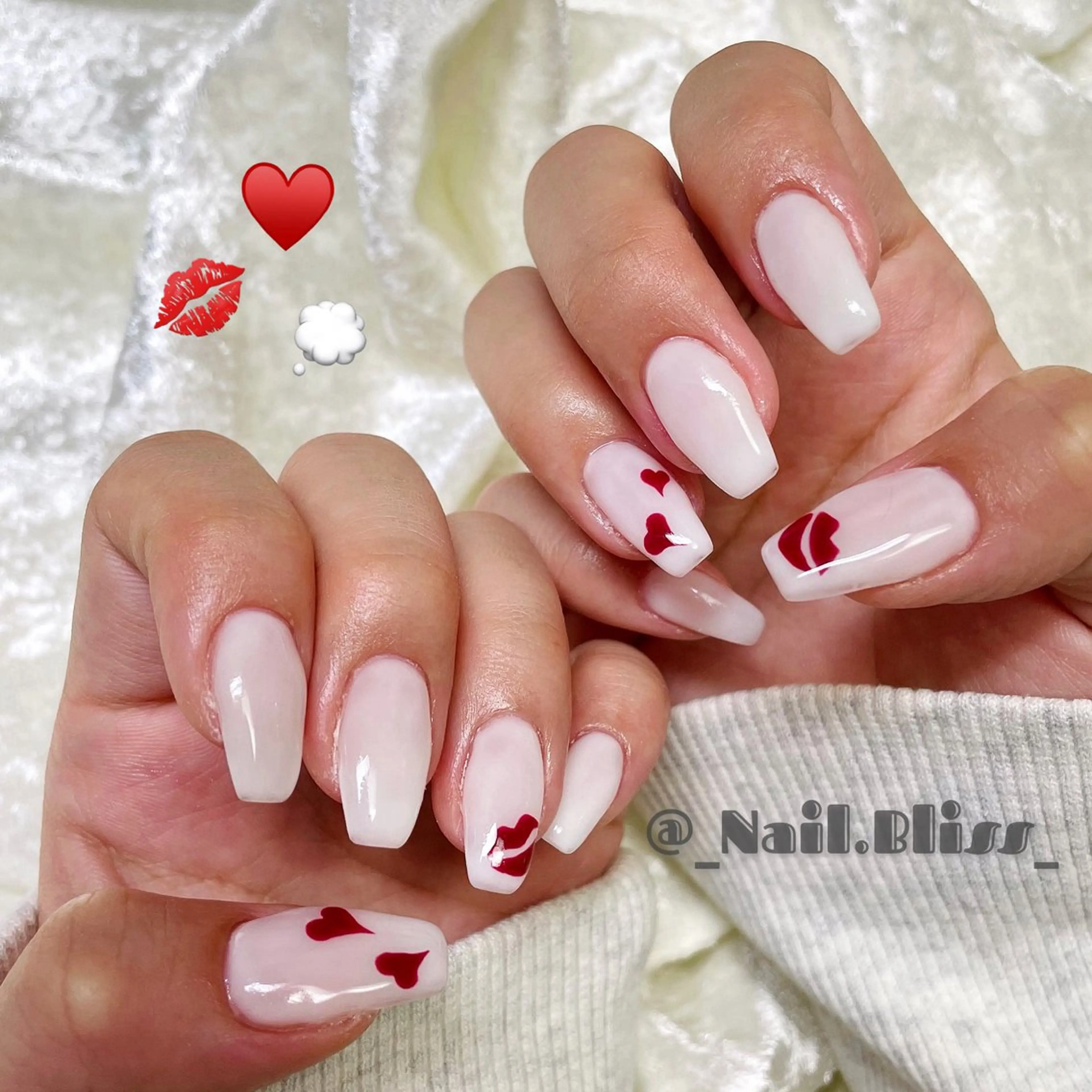 ネイル ハート ハンドネイル NAIL BLISSのネイルデザイン