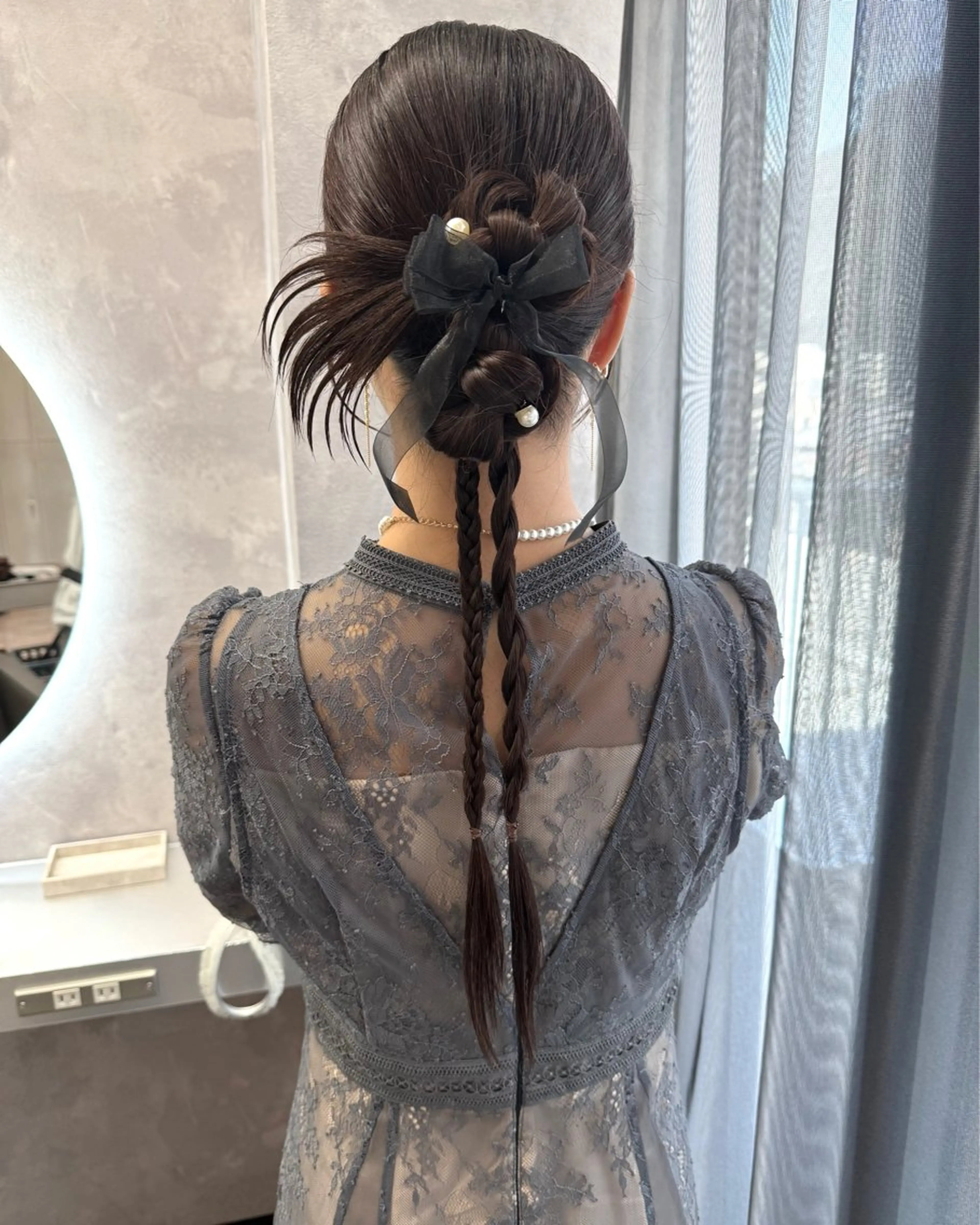 ロング ヘアセット 奥山義進/大宮 /ダブルカラーのヘアスタイル