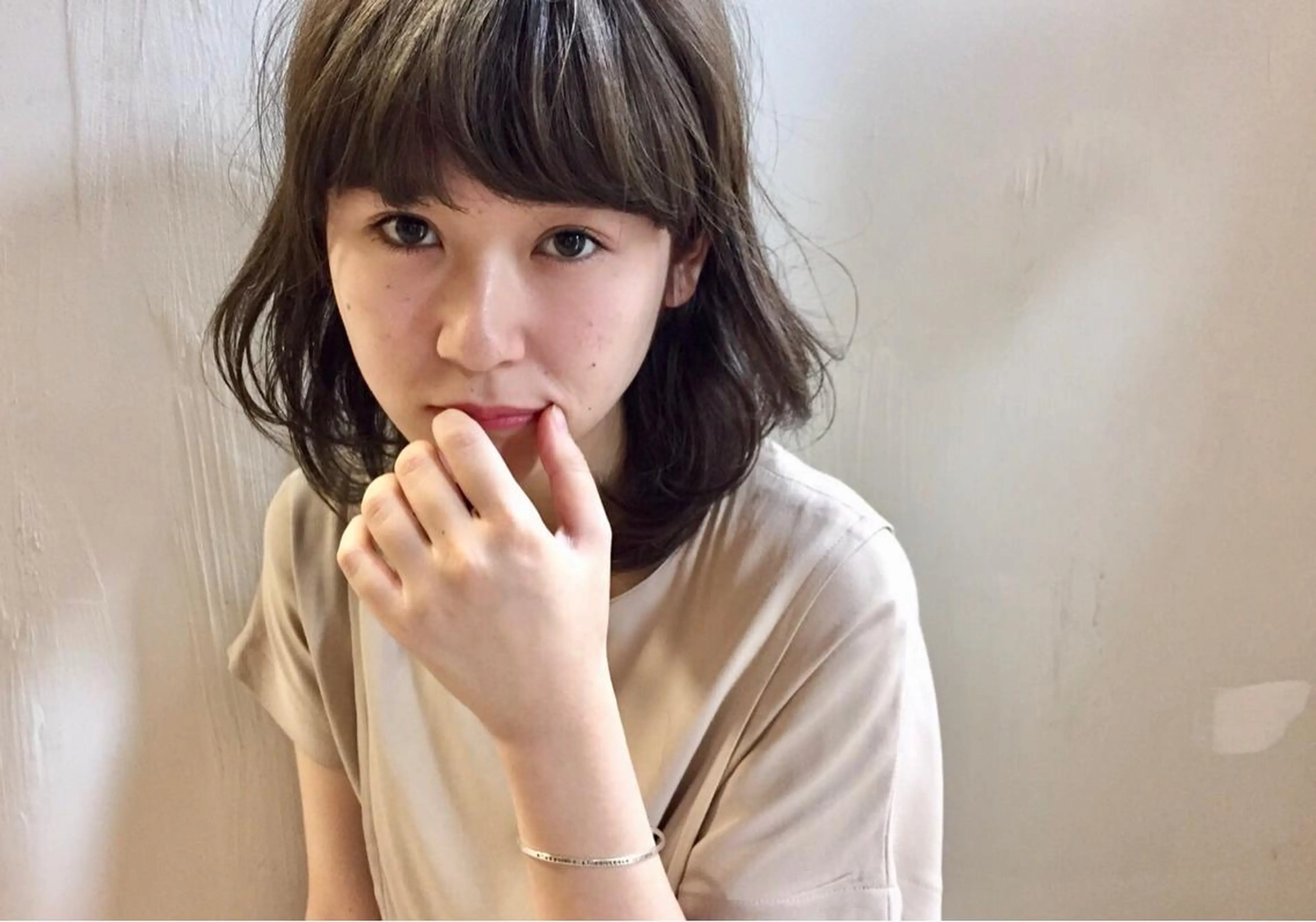 ミディアム カラー 貫洞 大介のヘアスタイル