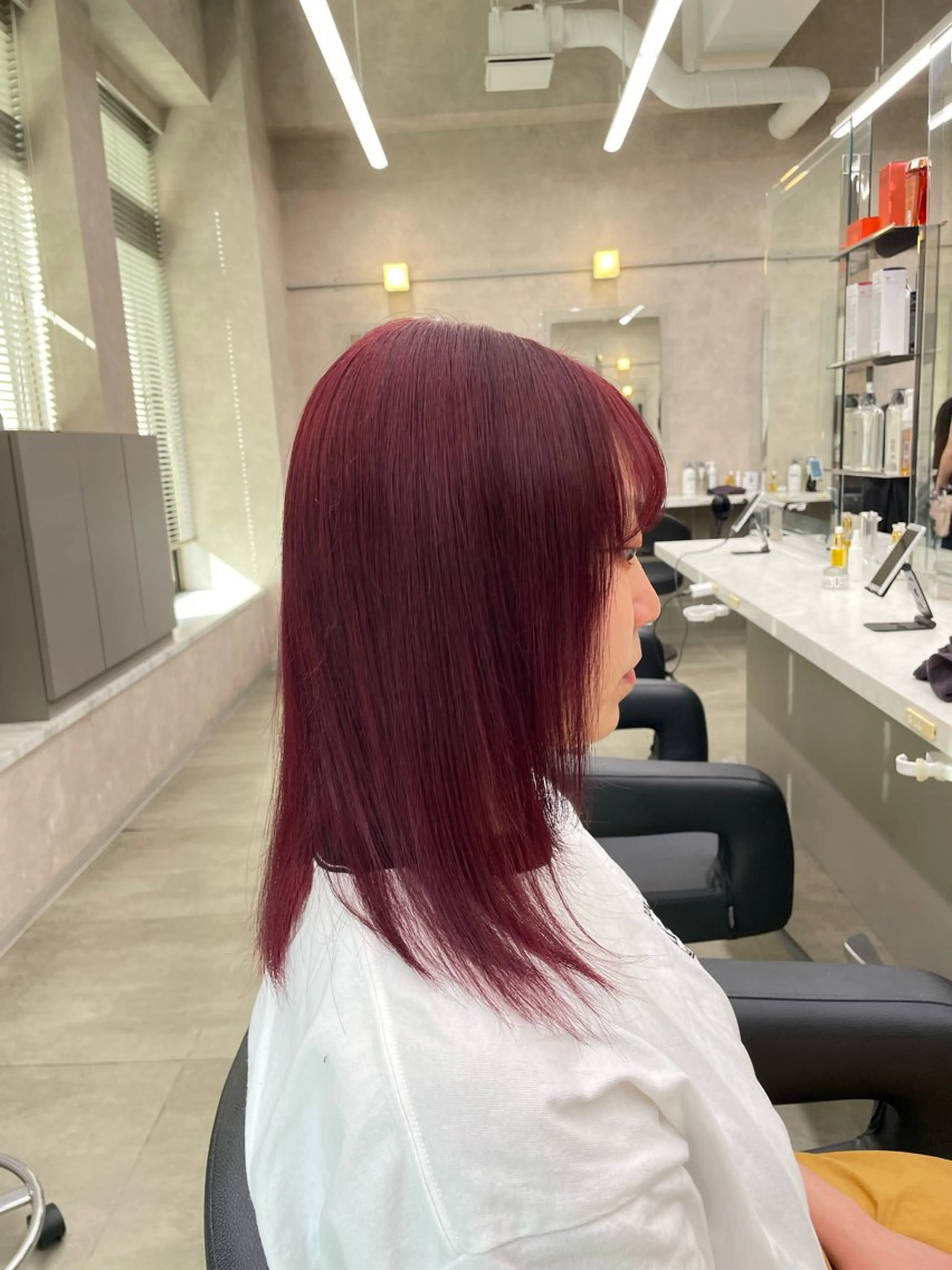 ミディアム カラー ヘアアレンジ ヘアカラー トリートメント ヘアセット 💗横浜美容室 💗HARUNAのヘアスタイル