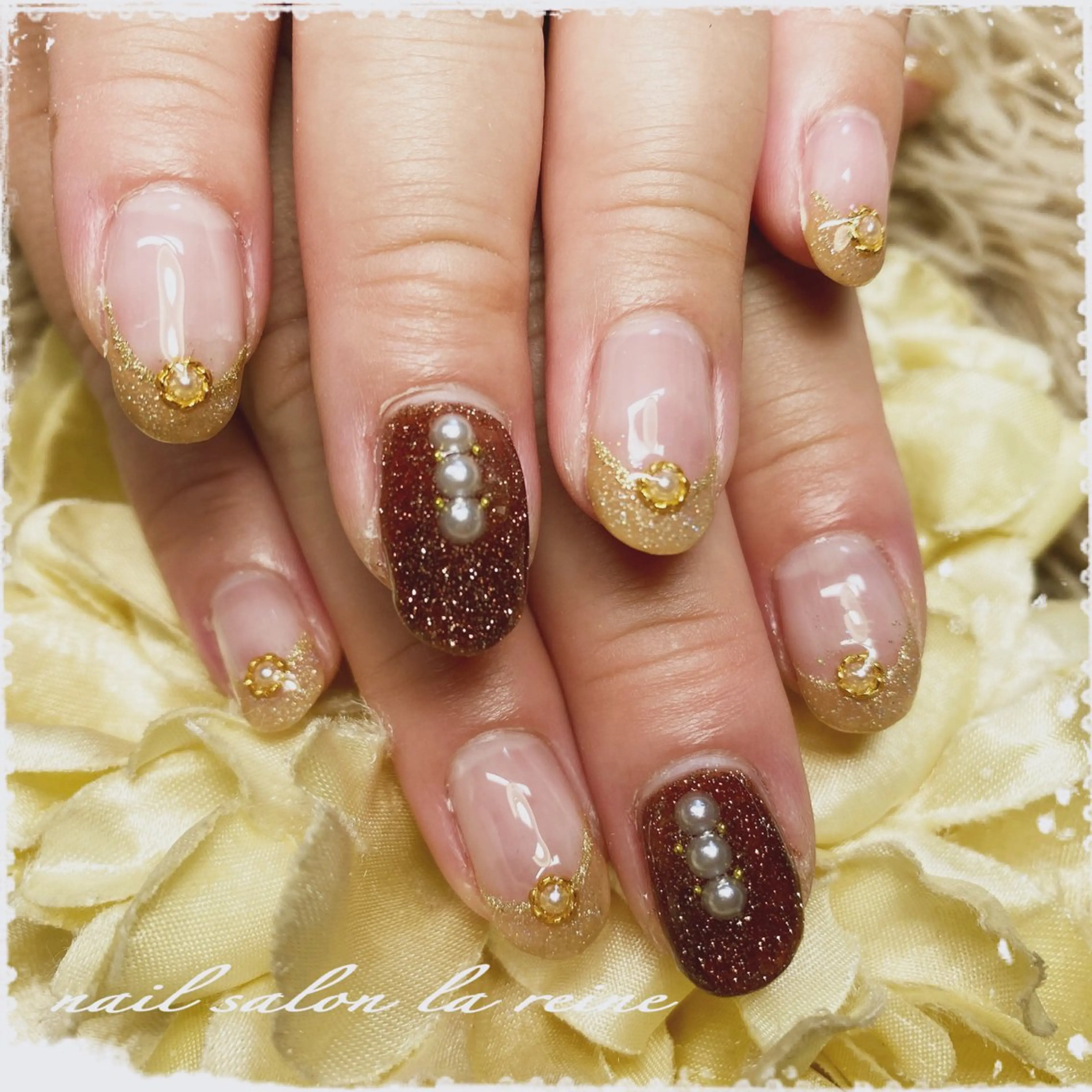 ネイル アートネイル フレンチネイル nail salon la reineのネイルデザイン