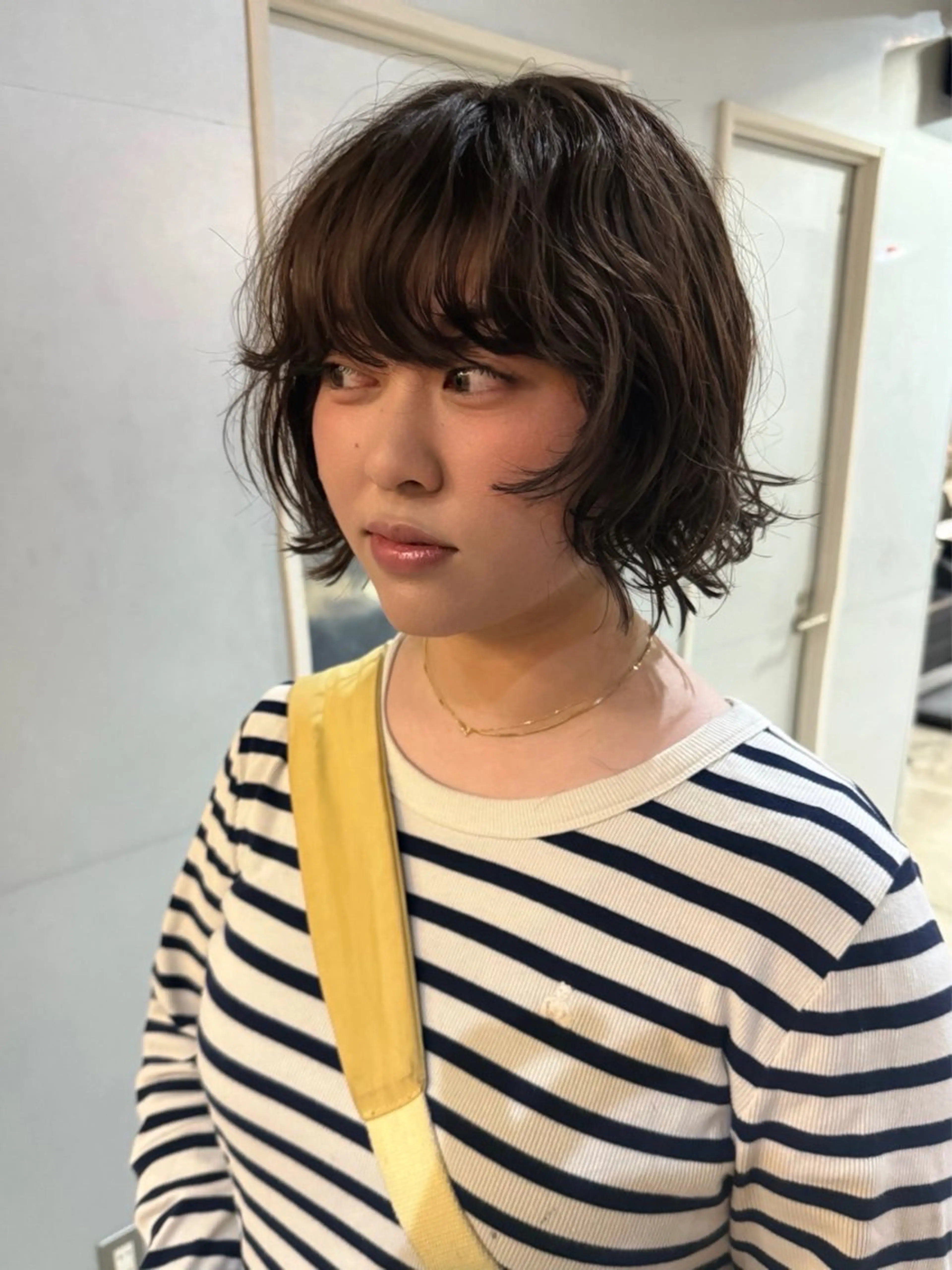 ショート ボブ くせ毛 カット パーマ レイヤーカット\ウル フ　chinatsuのヘアスタイル