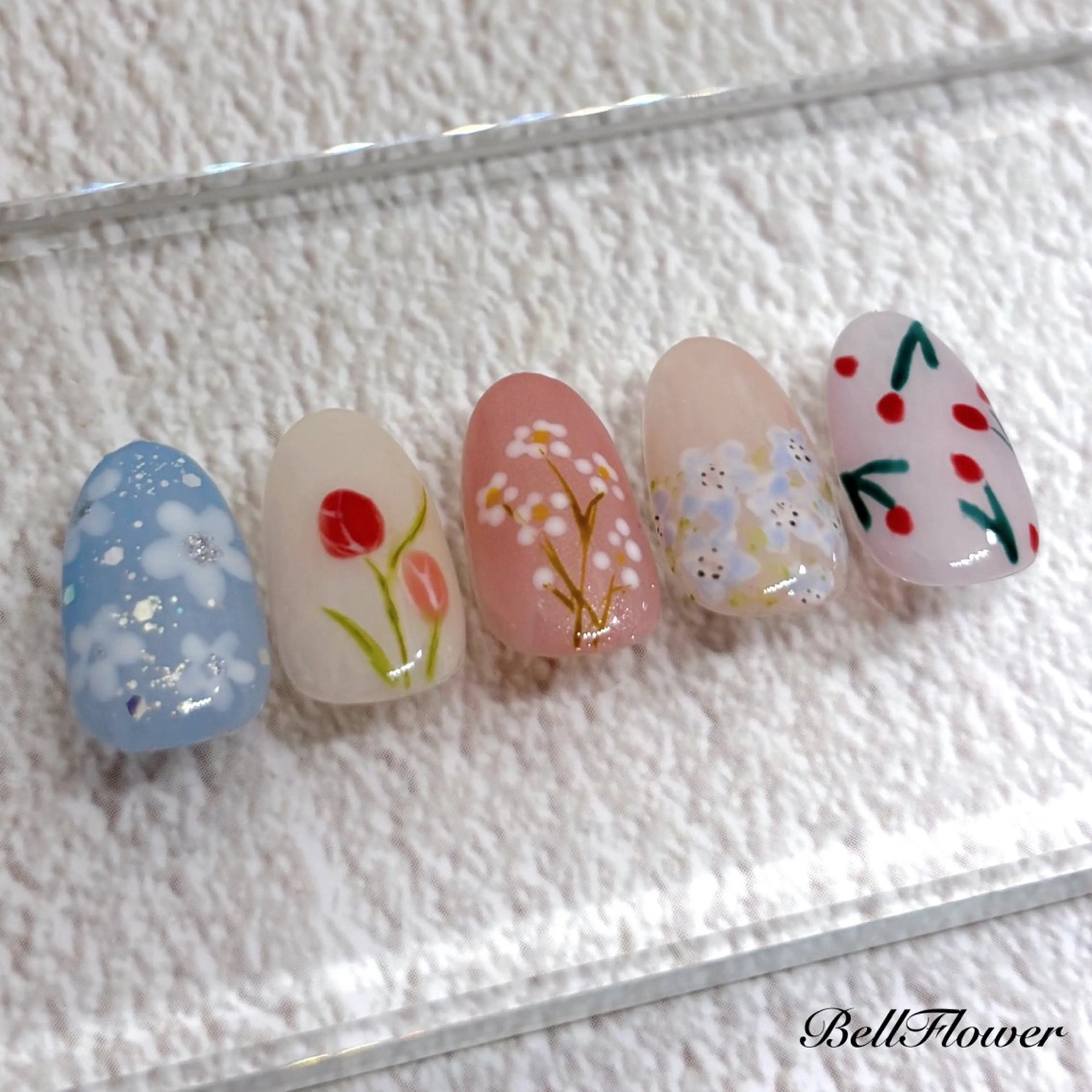 ネイル ハンドネイル Bell Flowerのネイルデザイン