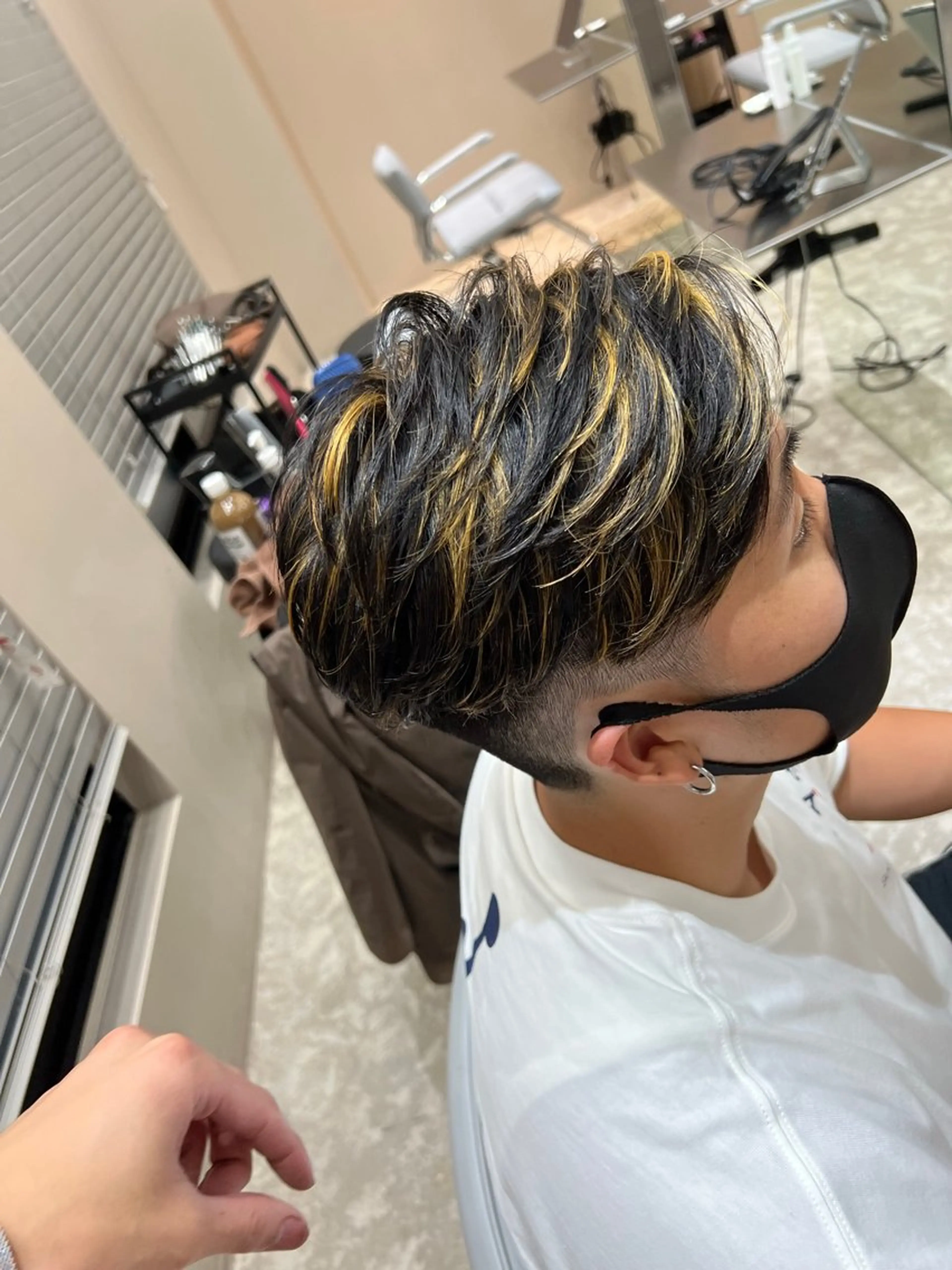 【Men's】カット+メッシュキャップハイライトの写真