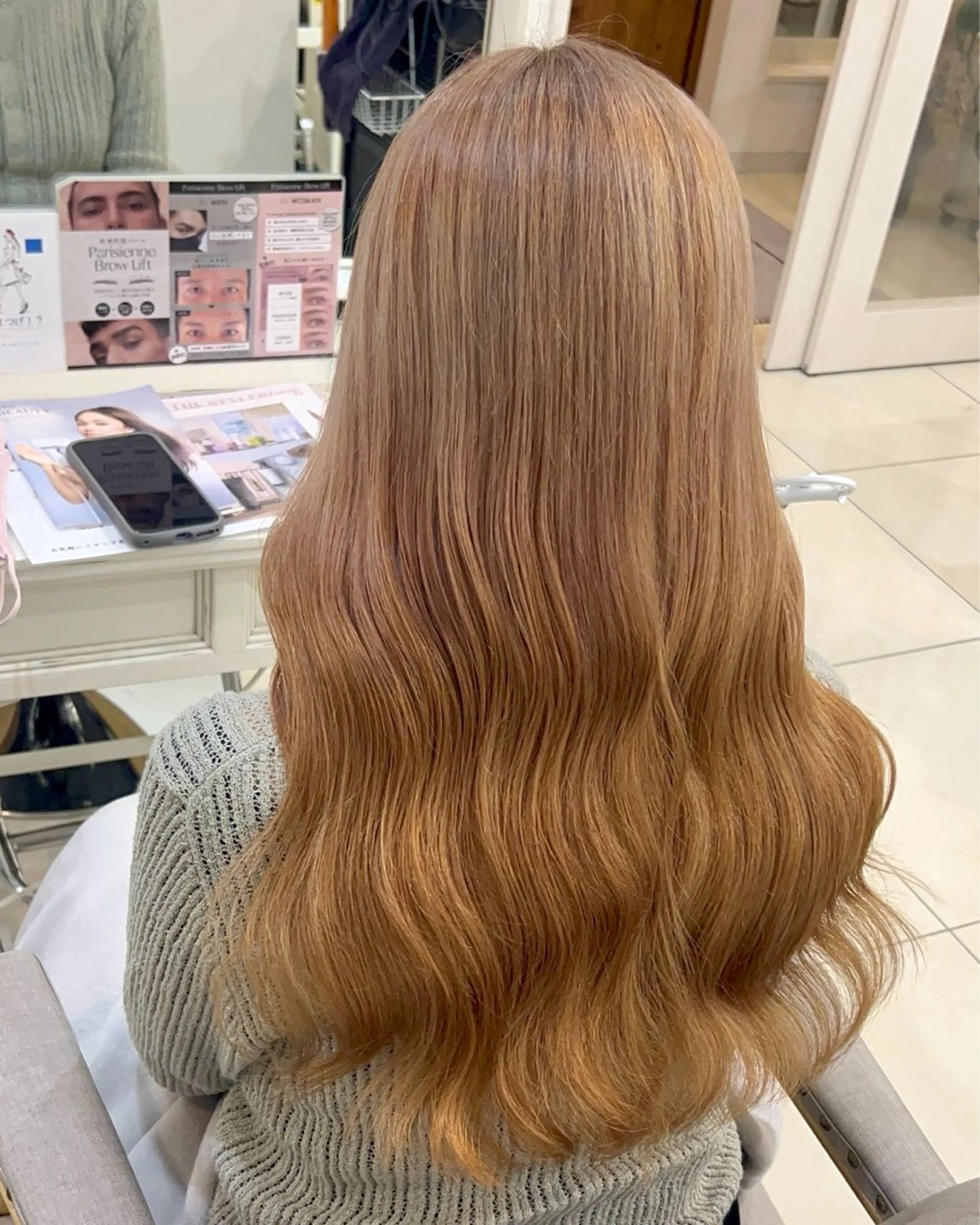 ロング カラー ベージュカラー ブリーチ ミルクティーベージュ ヘアカラー 大竹里旺/belle /インナーカラーのヘアスタイル