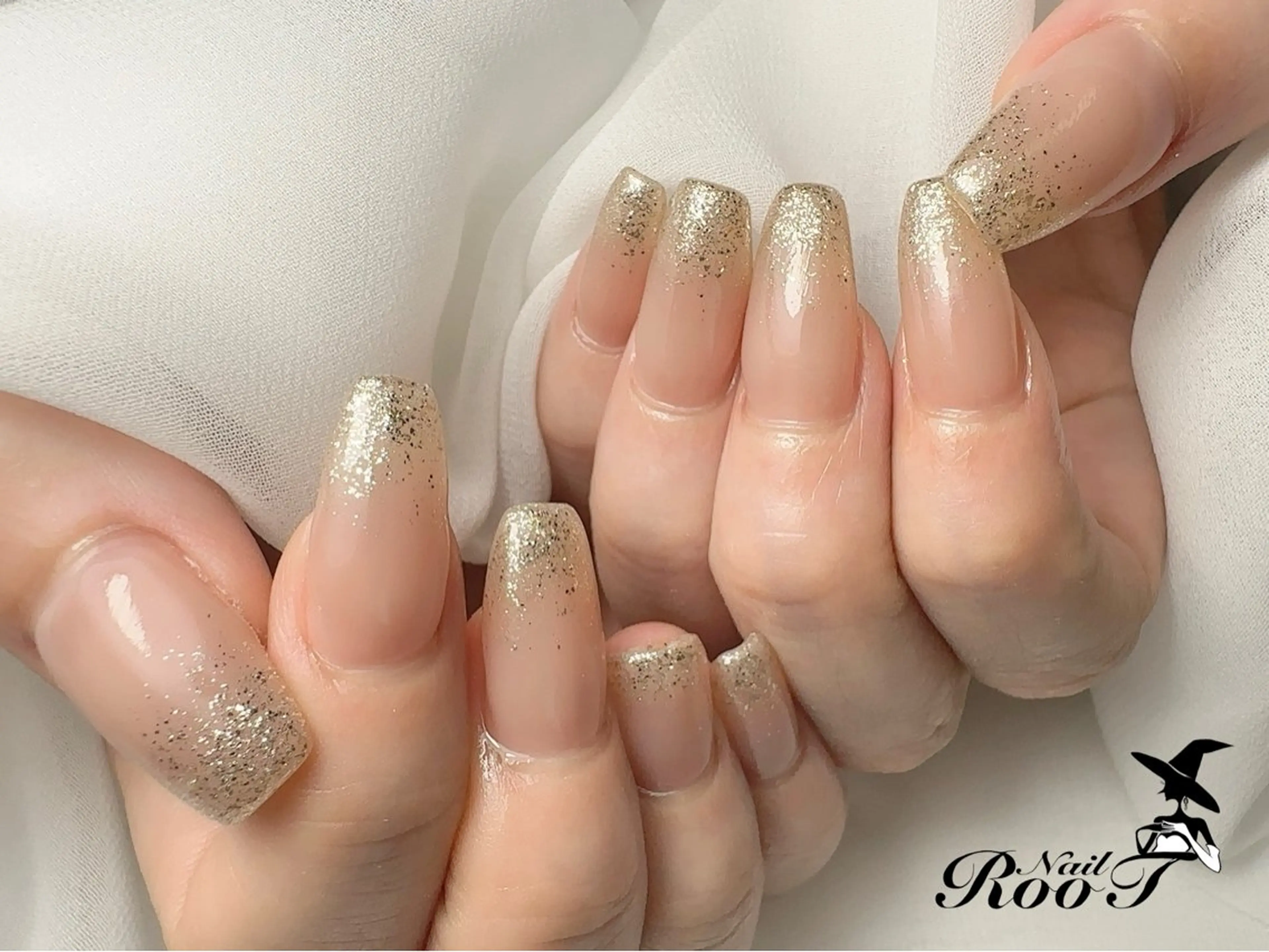 ネイル ラメ(グリッター) ラメグラデーション ハンドネイル RooT Nailのネイルデザイン