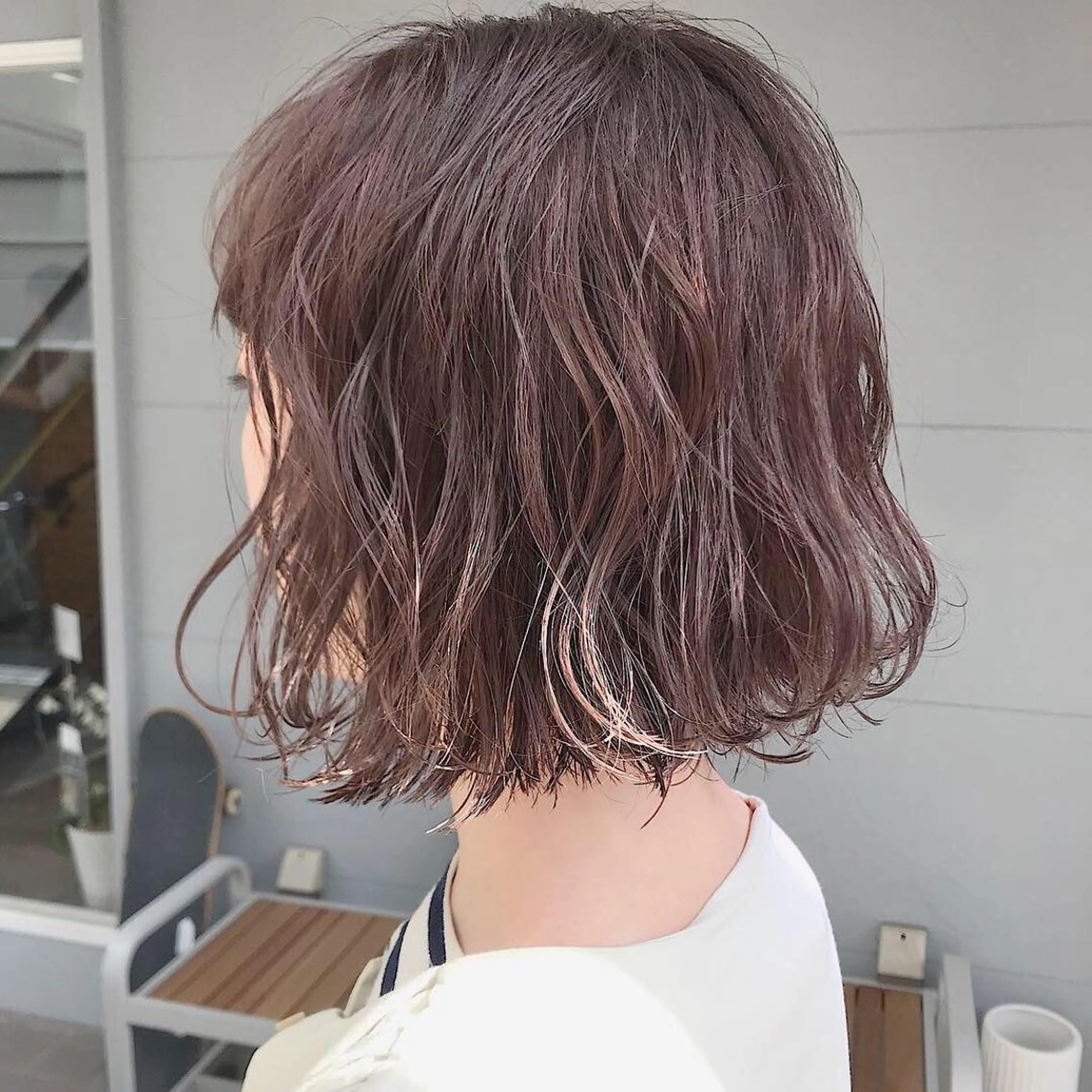 ショート カラー ヘアアレンジ ベージュカラー ピンクカラー ピンクベージュ ヘアカラー トリートメント lani ブリーチ /ダブルカラーのヘアスタイル