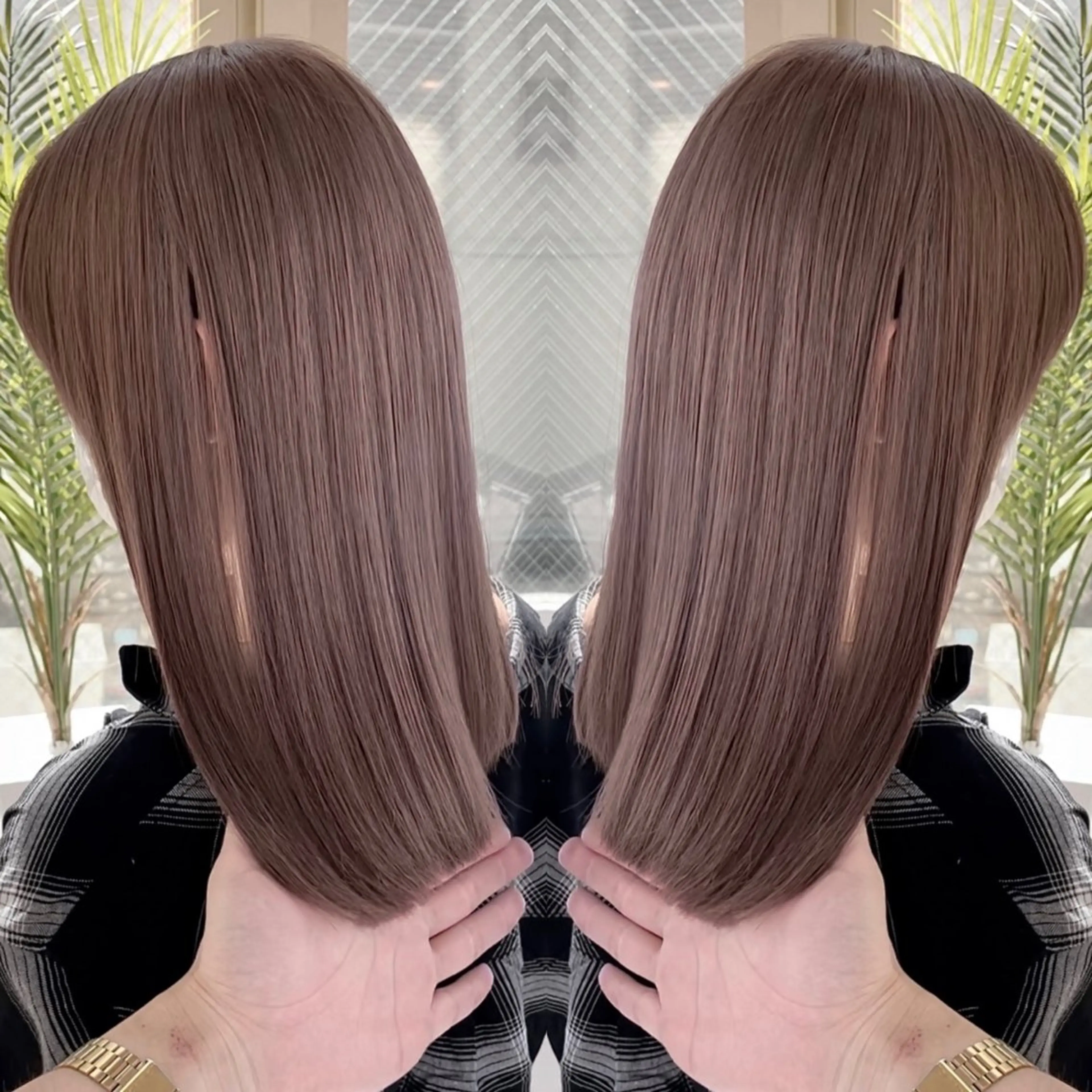 ミディアム バレイヤージュ ボブ🌈ナツヤのヘアスタイル