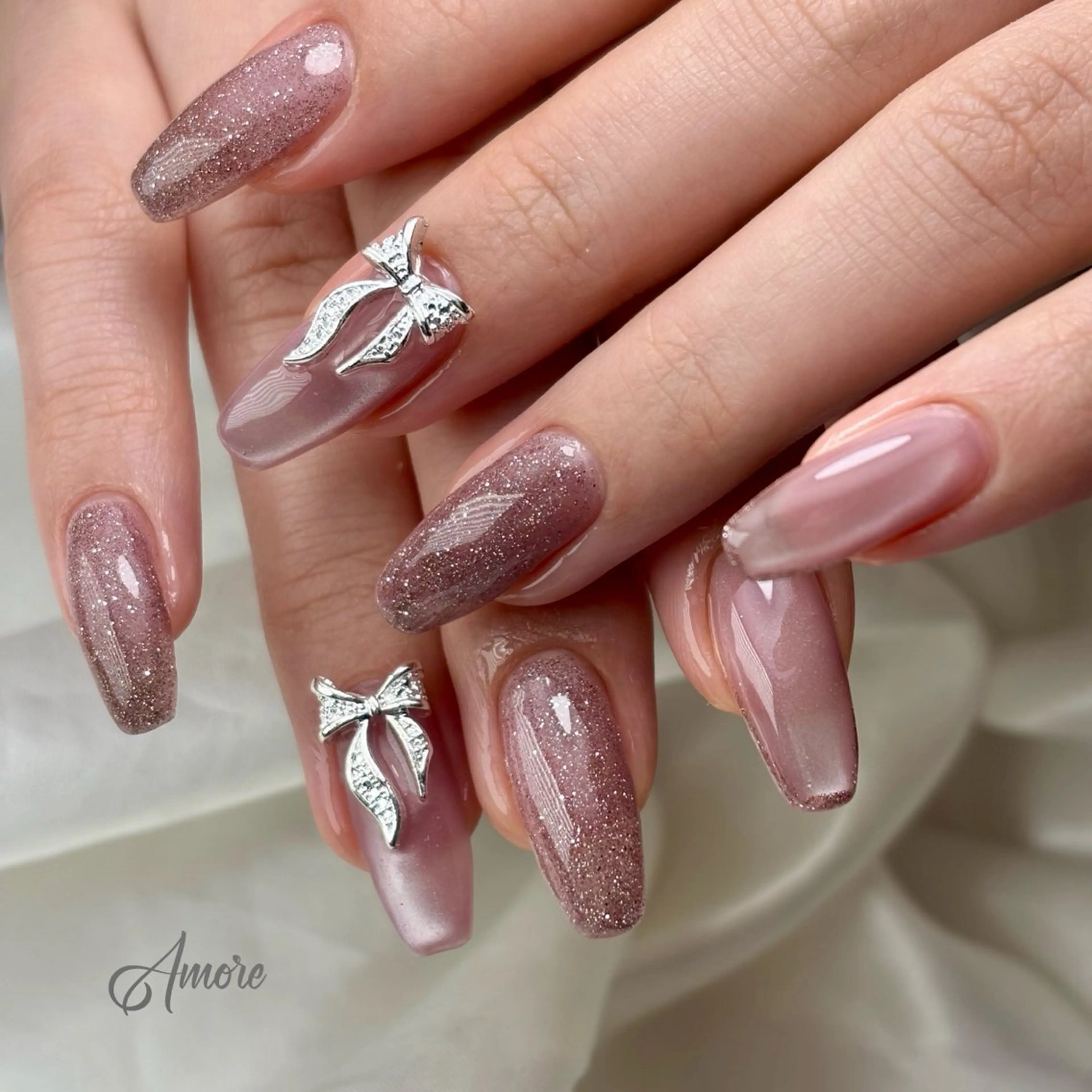 ネイル ジェルネイル キラキラネイル 韓国ネイル マグネットネイル パラジェル You kyehwaのネイルデザイン