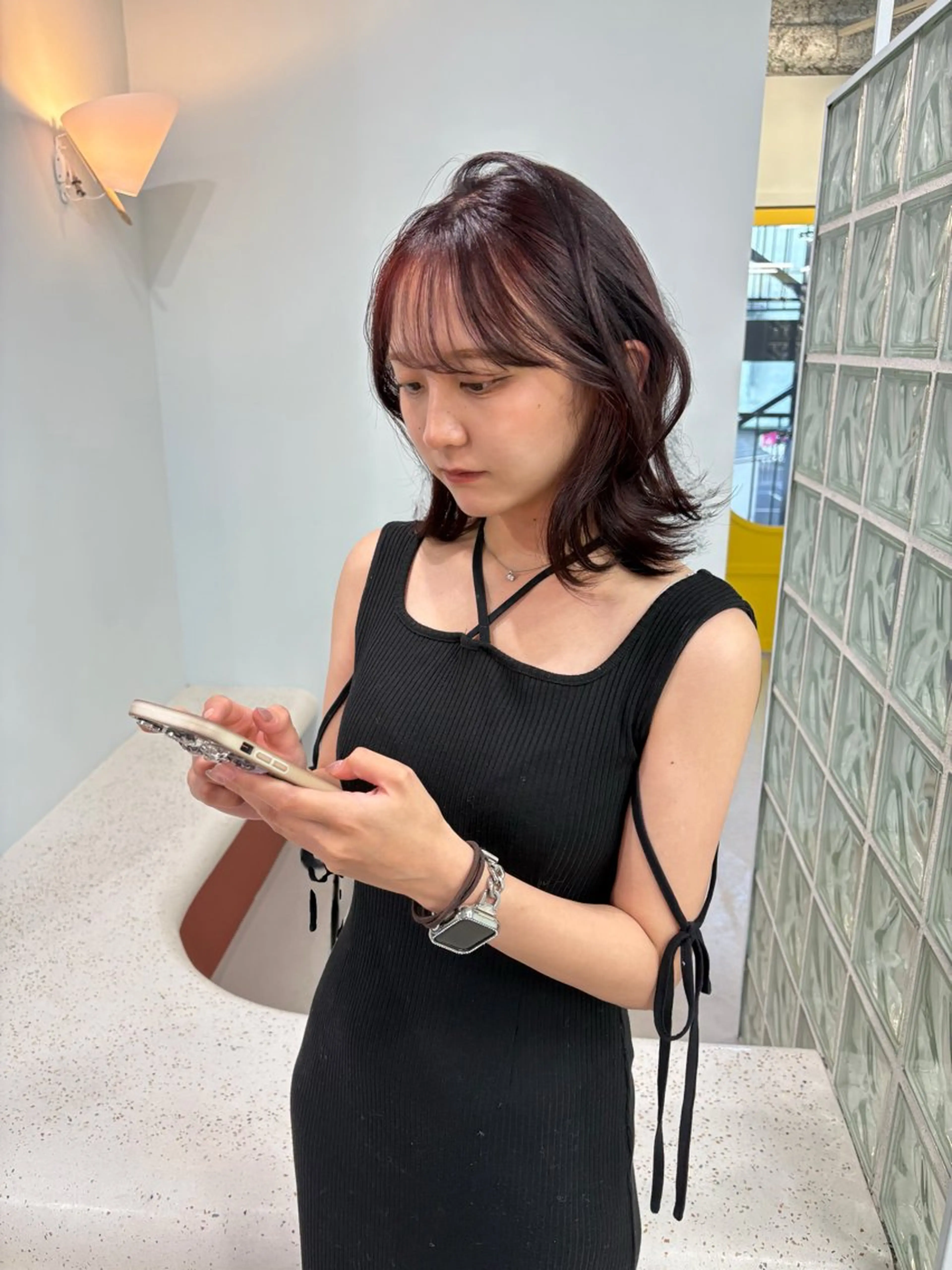 カラー レッドカラー ヘアカラー qulim hair所属・【qulim】松尾 香透のヘアスタイル